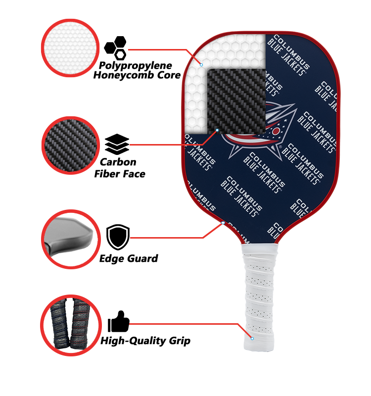 Columbus Blue Jackets Pickleball Paddle