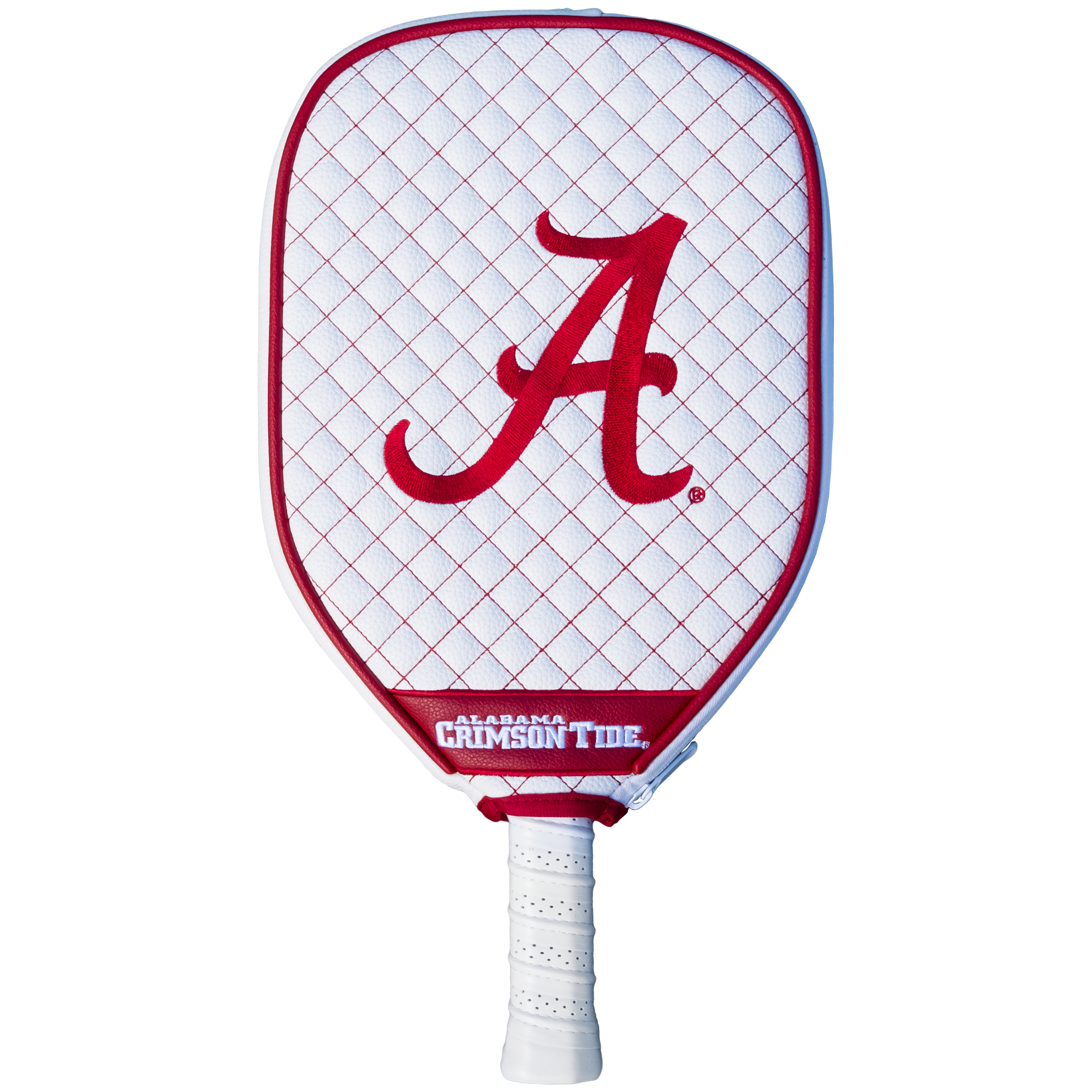 Alabama Crimson Tide Quilted Pickleball Paddle Cover (White)