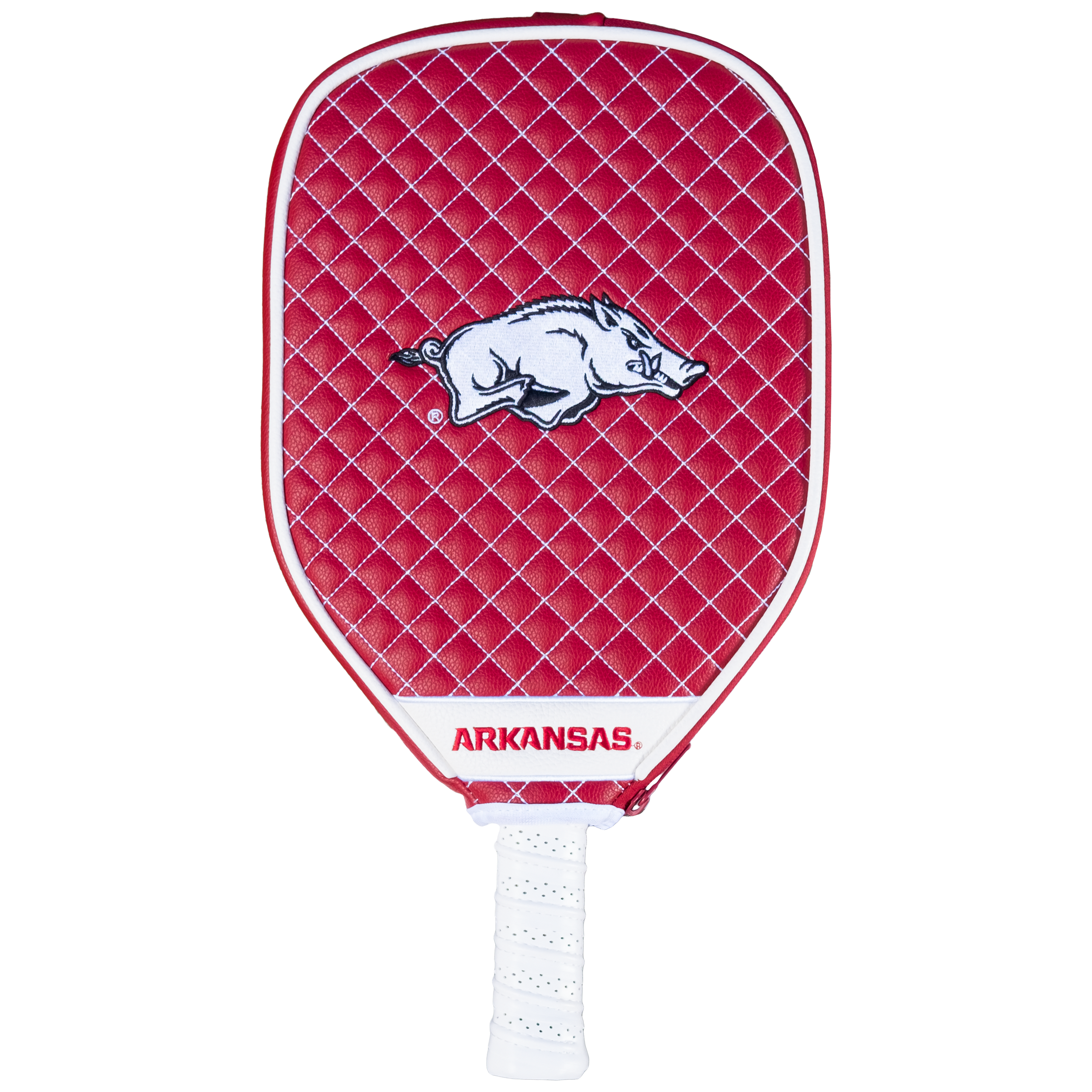 Arkansas Razorbacks Quilted Pickleball Paddle Cover (Dark Red)
