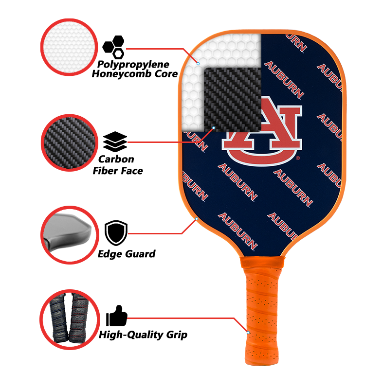 Auburn Tigers Pickleball Paddle