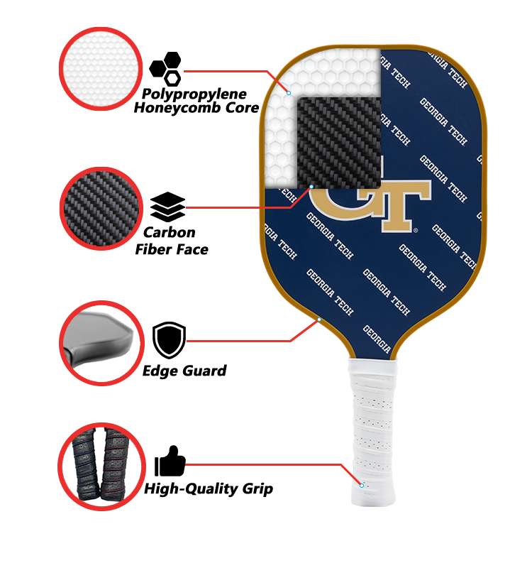Georgia Tech Yellow Jackets Pickleball Paddle
