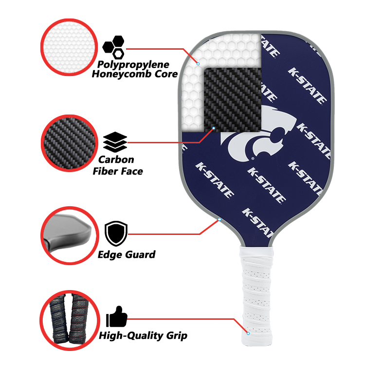 Kansas State Wildcats Pickleball Paddle