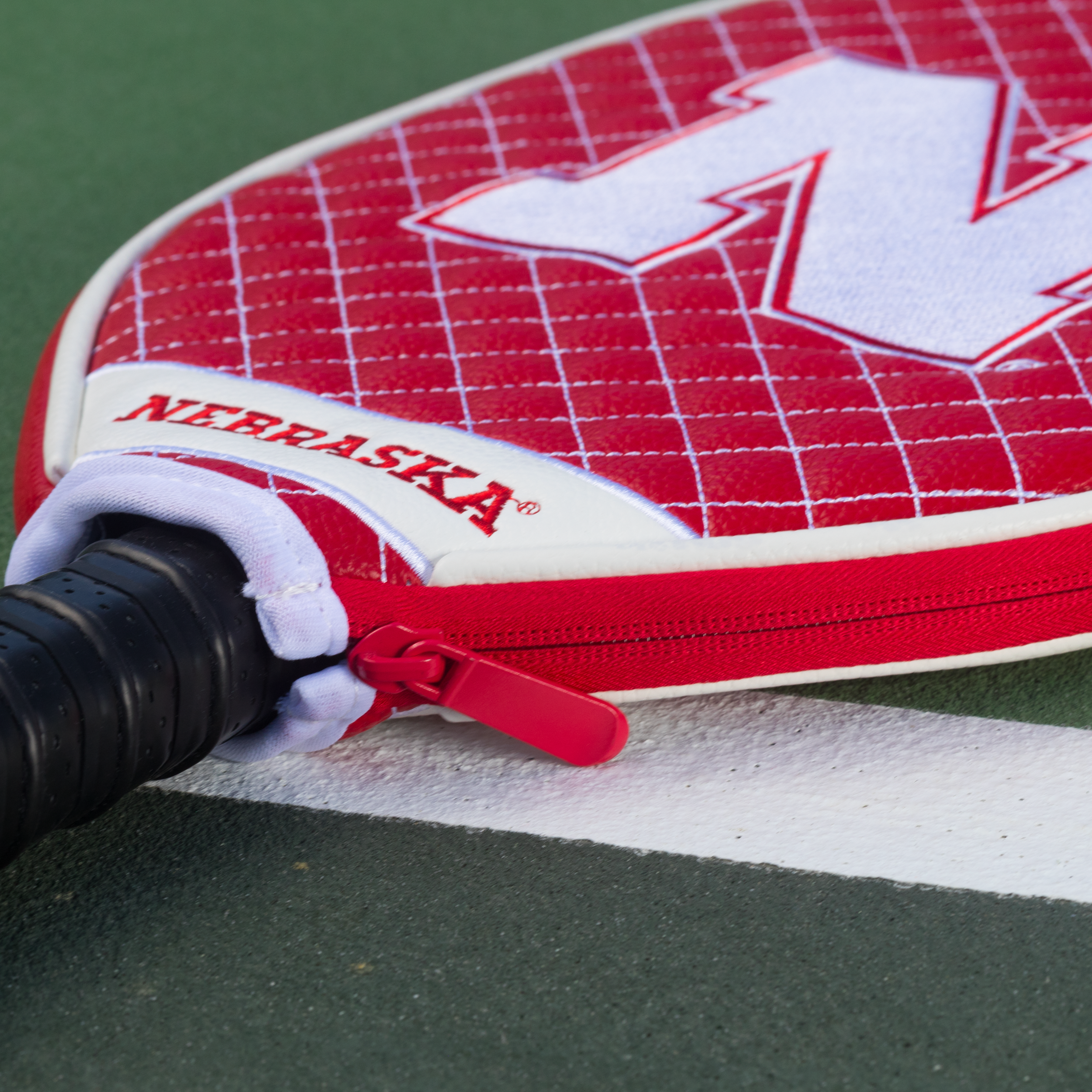 Nebraska Cornhuskers Quilted Pickleball Paddle Cover (Red)