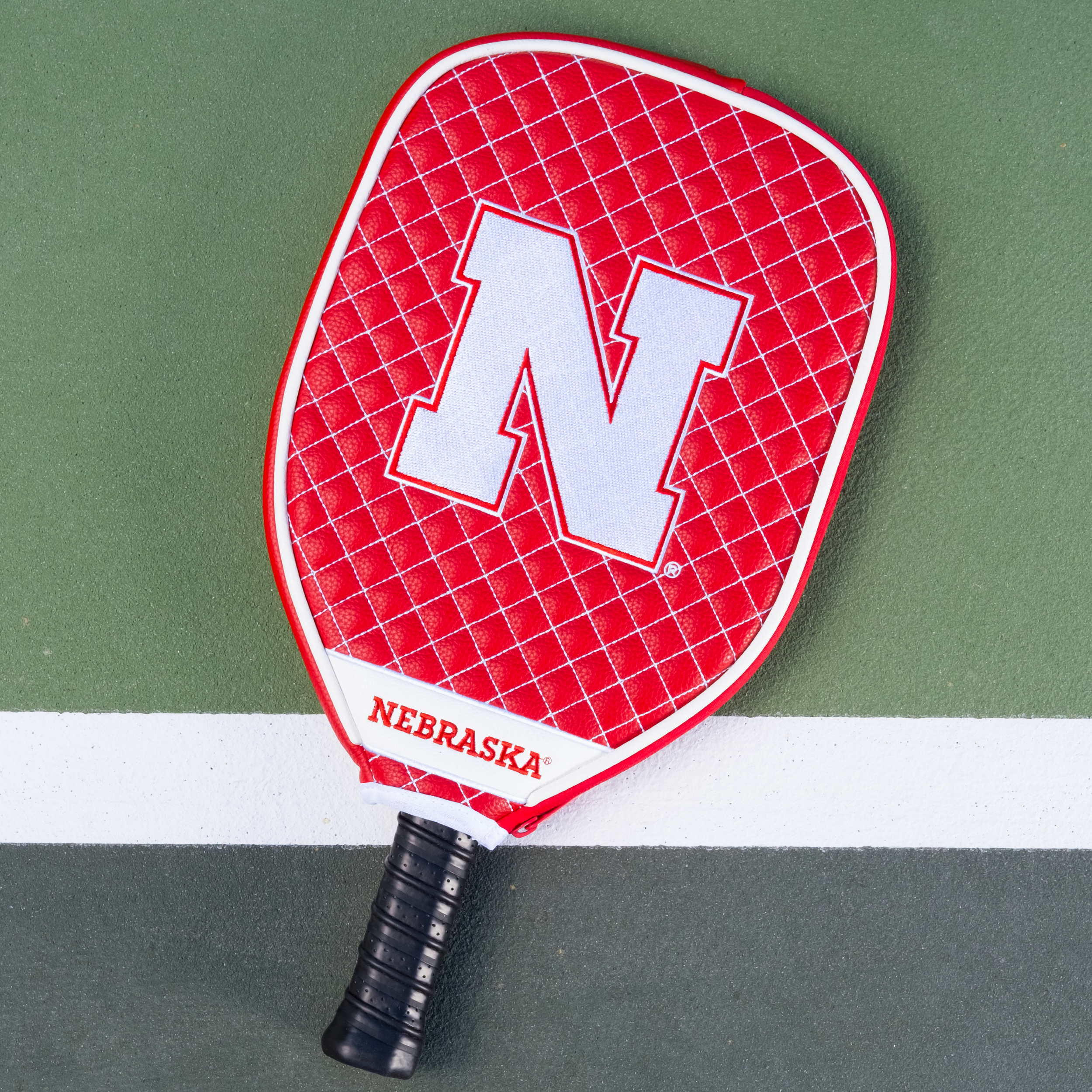 Nebraska Cornhuskers Quilted Pickleball Paddle Cover (Red)