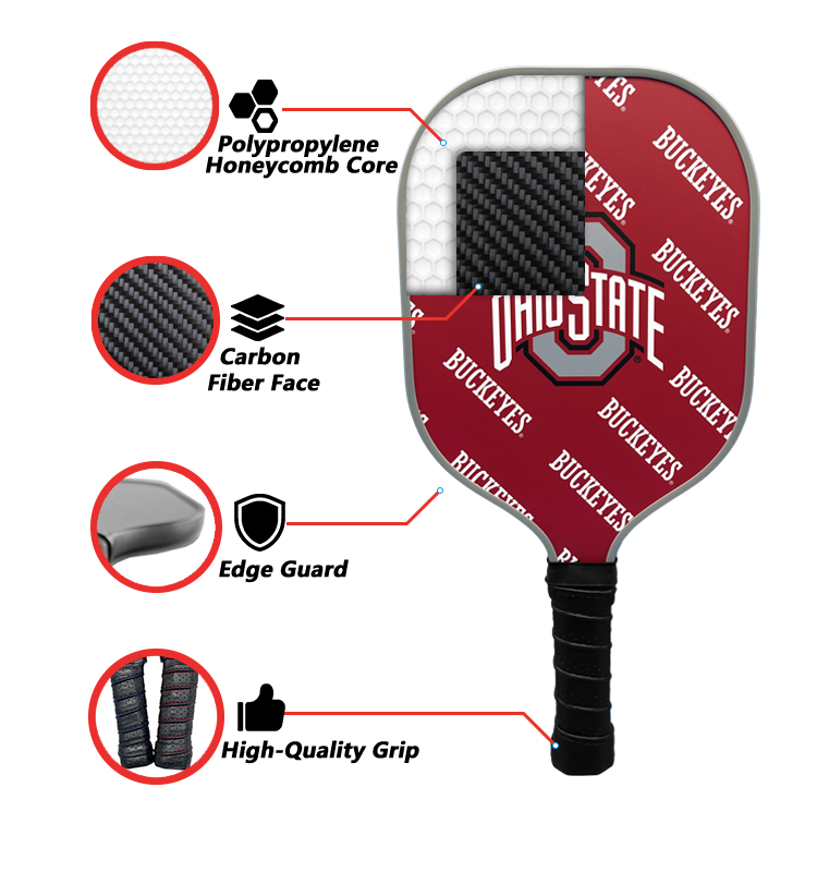 Ohio State Buckeyes Pickleball Paddle