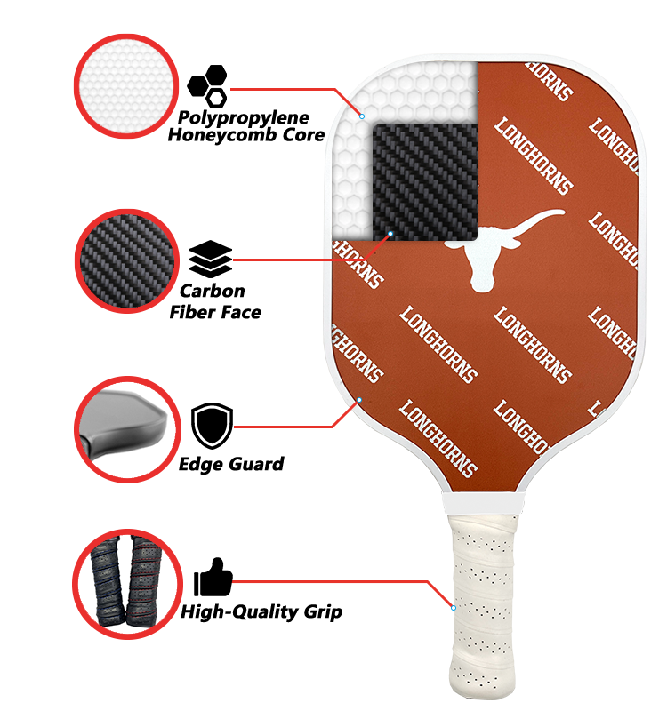 Texas Longhorns Pickleball Paddle