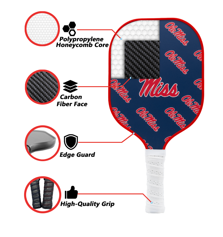 Ole Miss Rebels Pickleball Paddle