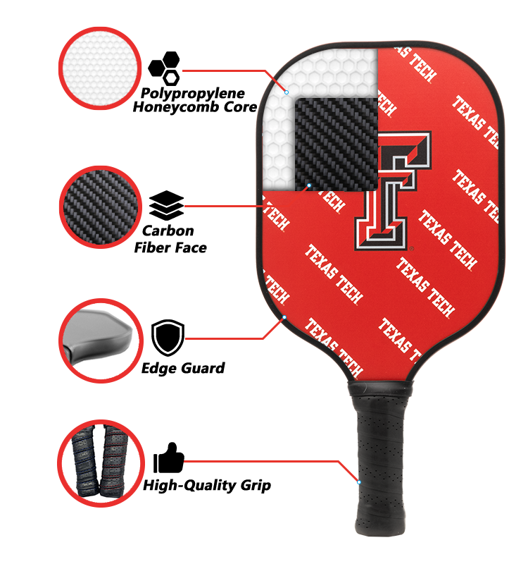 Texas Tech Red Raiders Pickleball Paddle