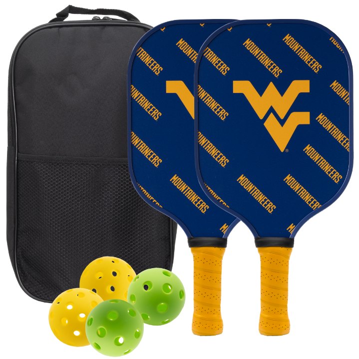 West Virginia Mountaineers Pickleball Paddle Set