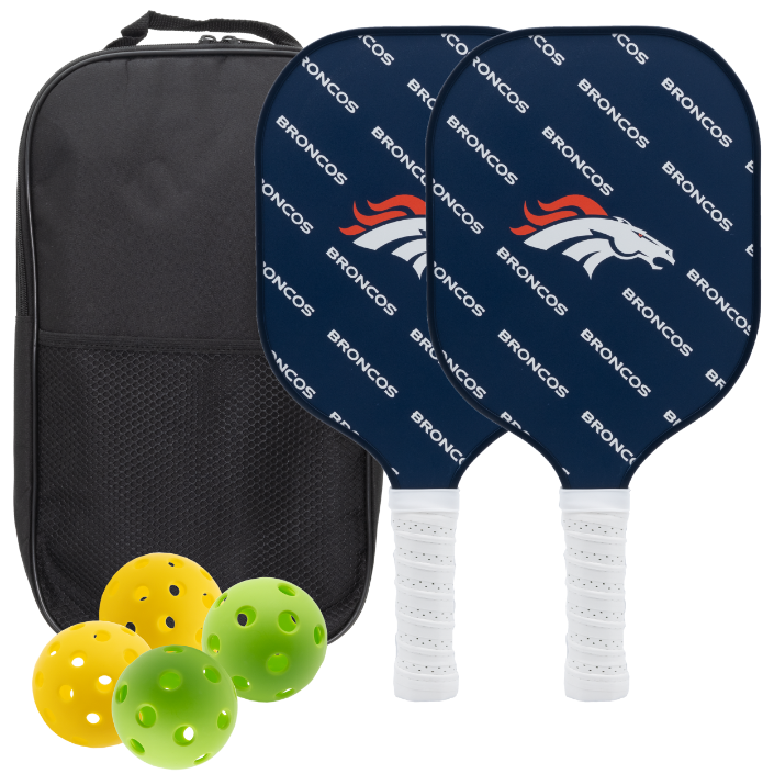 DENVER BRONCOS PICKLEBALL PADDLE SET