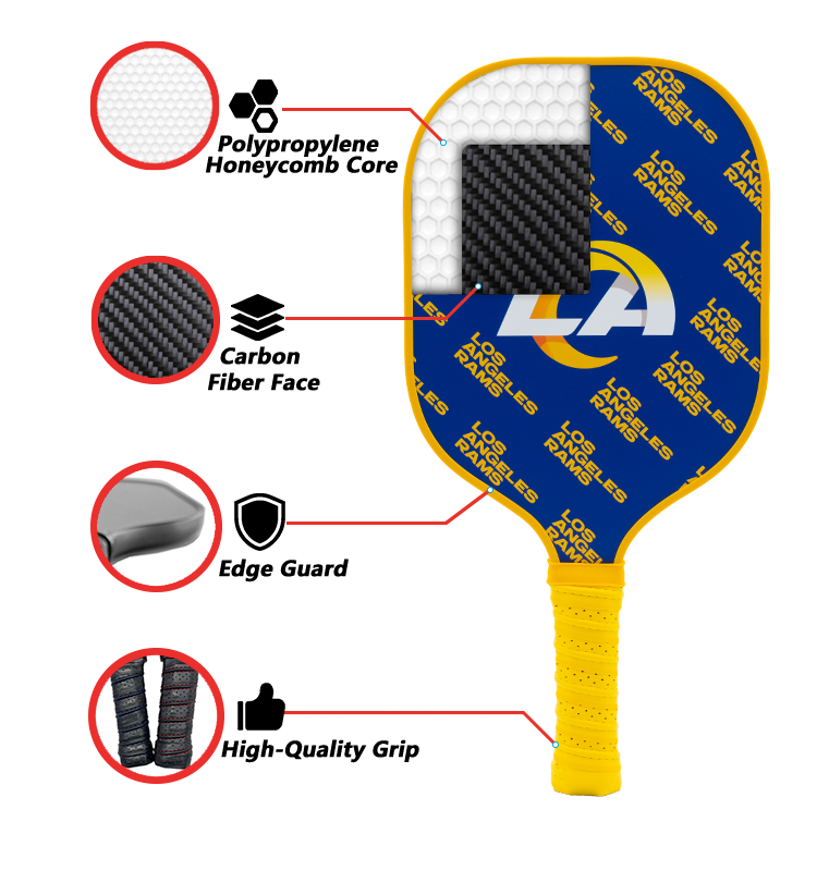 Los Angeles Rams Pickleball Paddle