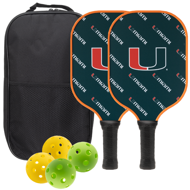 Miami Hurricanes Pickleball Paddle Set