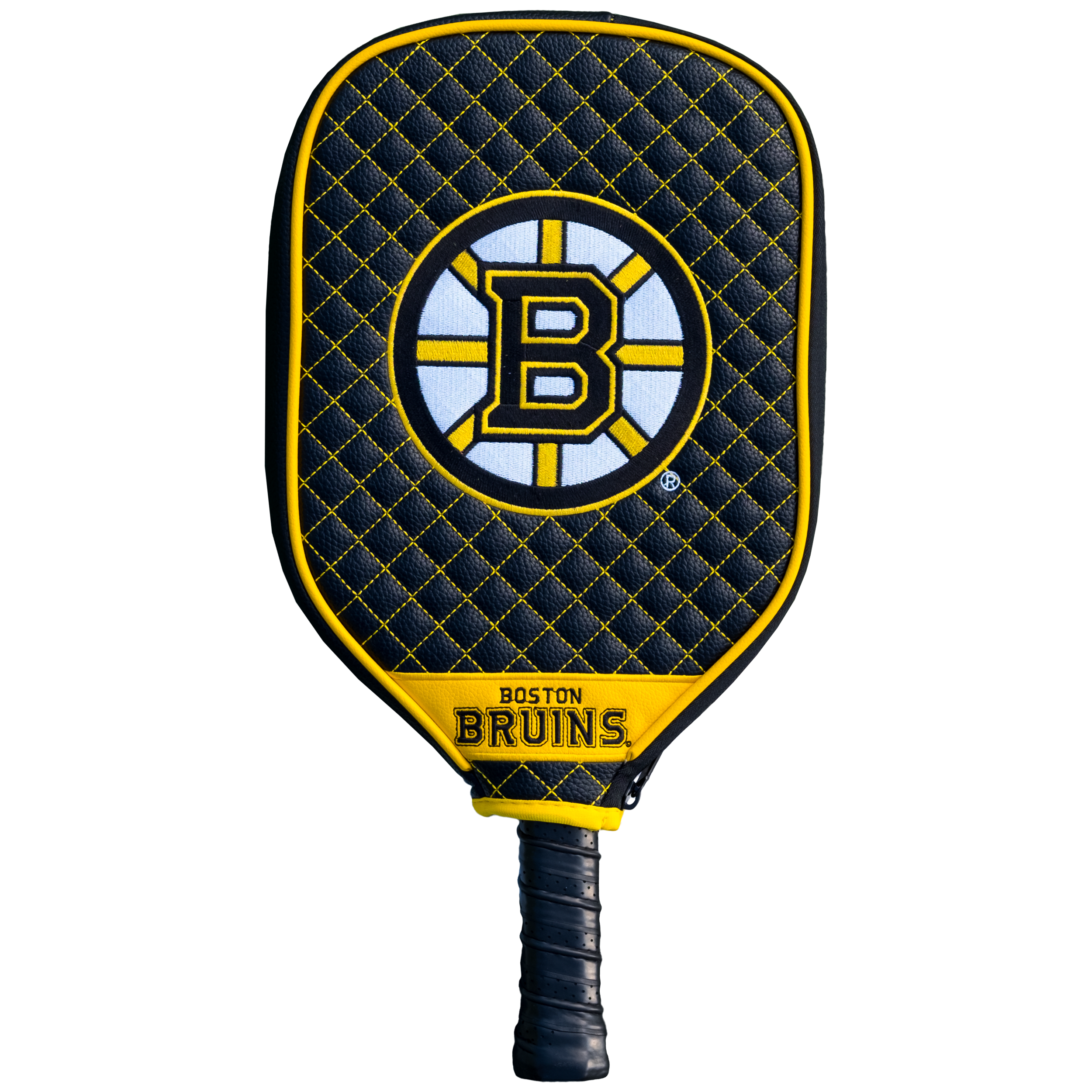 Boston Bruins Quilted Pickleball Paddle Cover (Black)