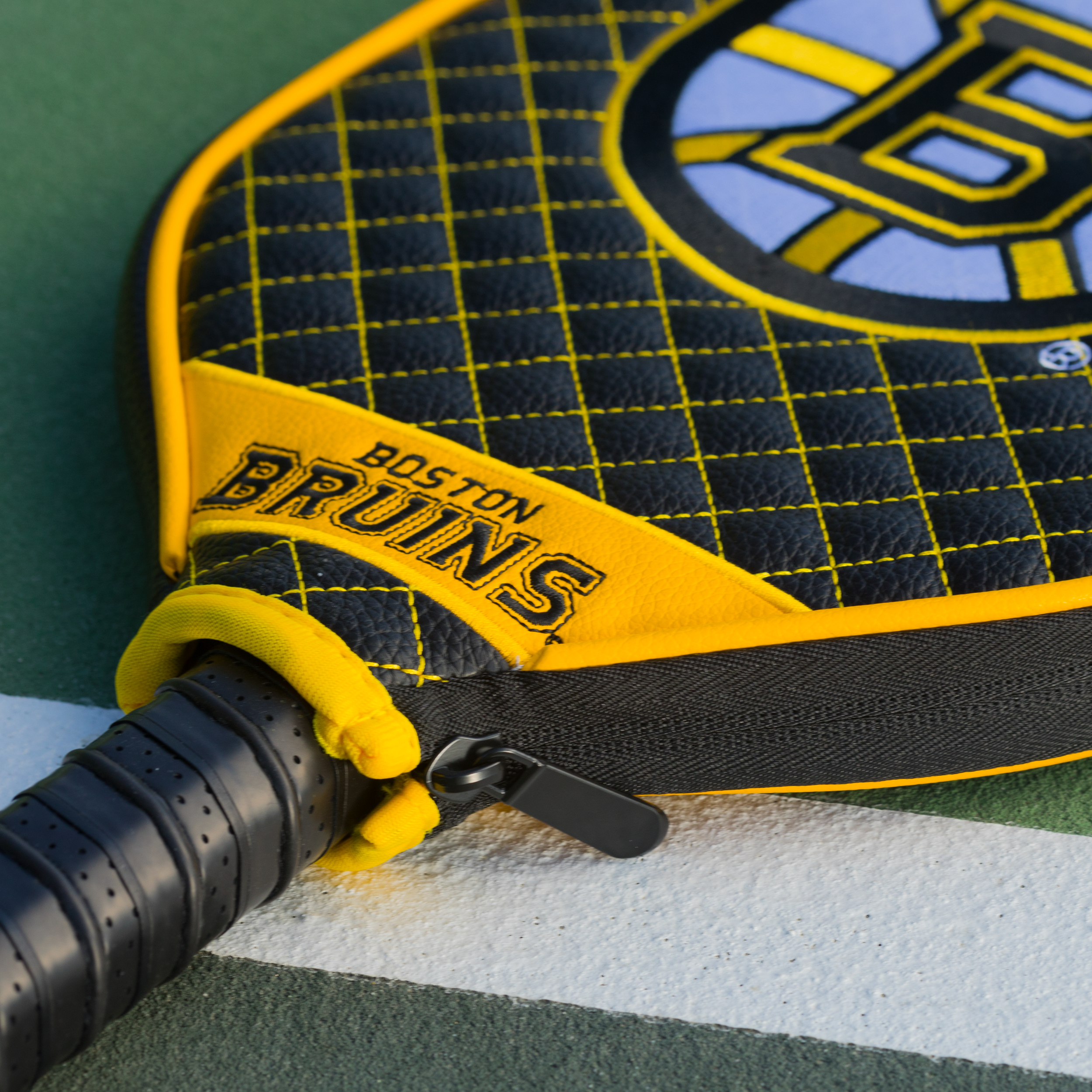 Boston Bruins Quilted Pickleball Paddle Cover (Black)