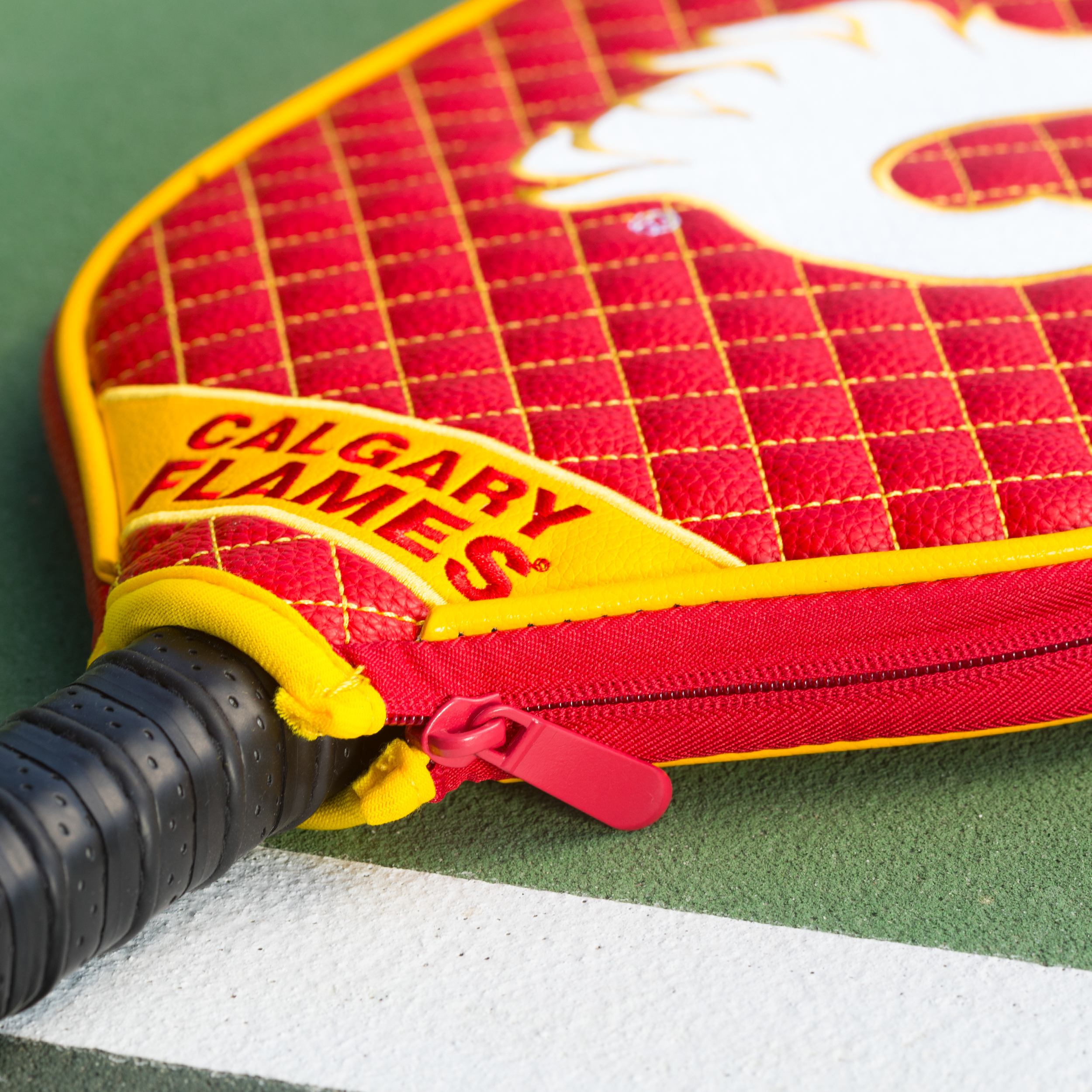 Calgary Flames Quilted Pickleball Paddle Cover (Red)