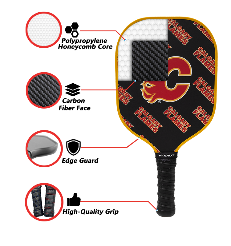 Calgary Flames Pickleball Paddle