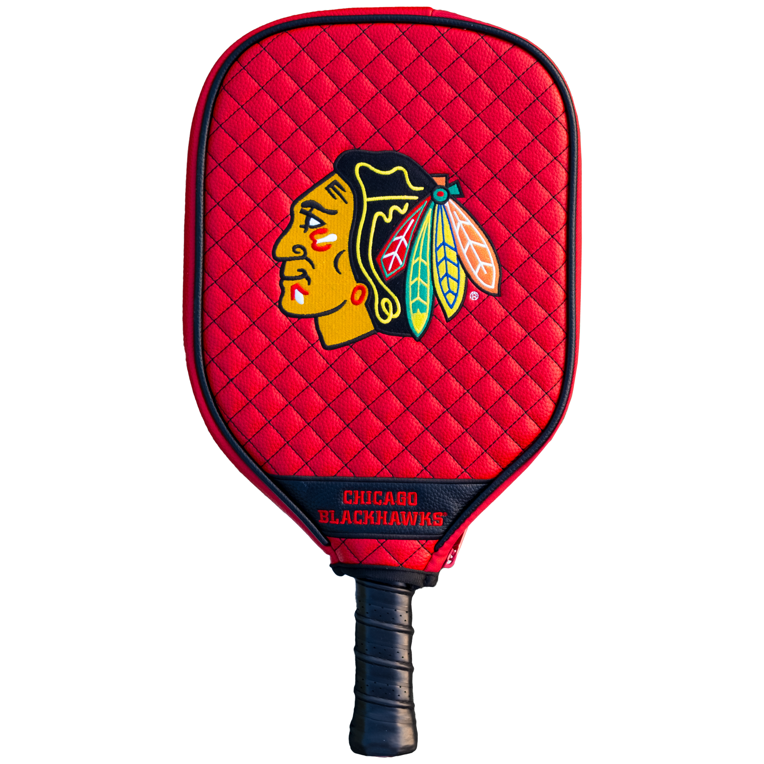 Chicago Blackhawks Quilted Pickleball Paddle Cover (Red)