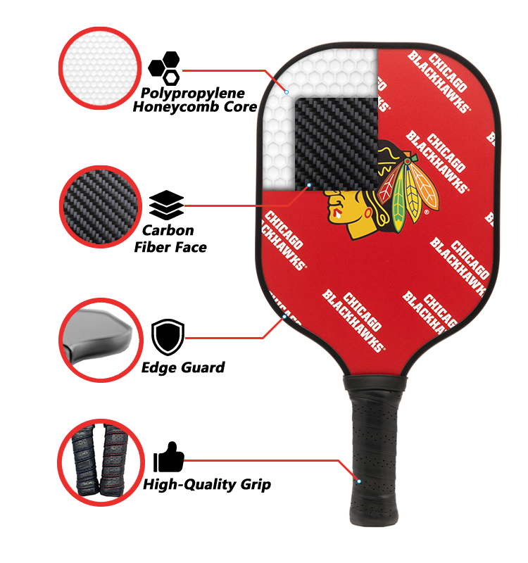 Chicago Blackhawks Pickleball Paddle