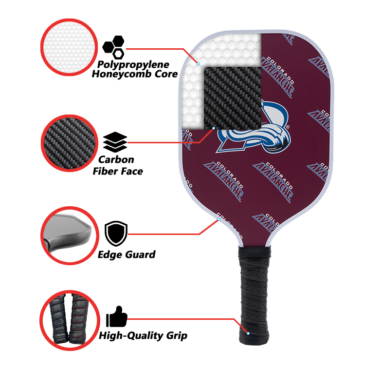 Colorado Avalanche Pickleball Paddle