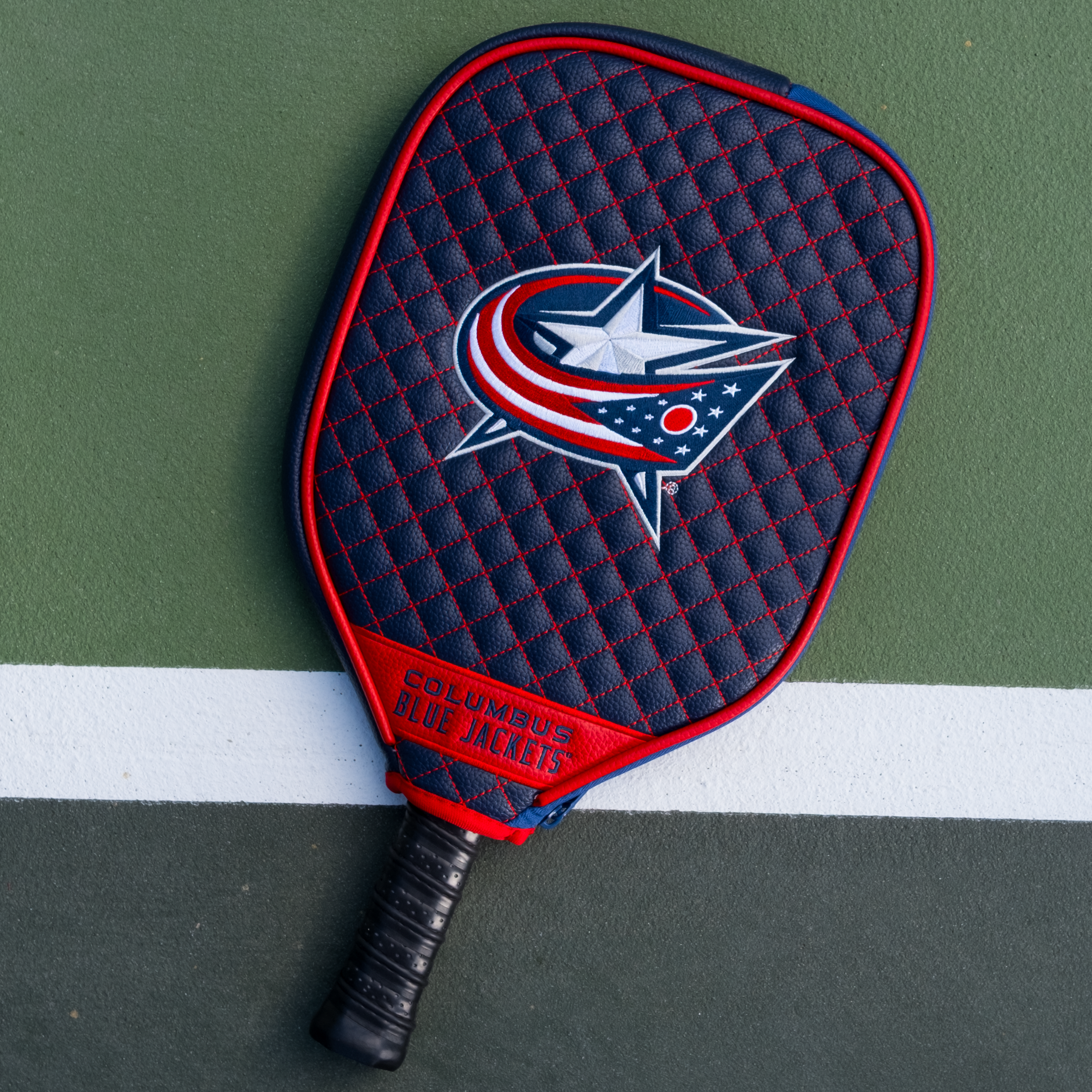 Columbus Blue Jackets Quilted Pickleball Paddle Cover (Navy)