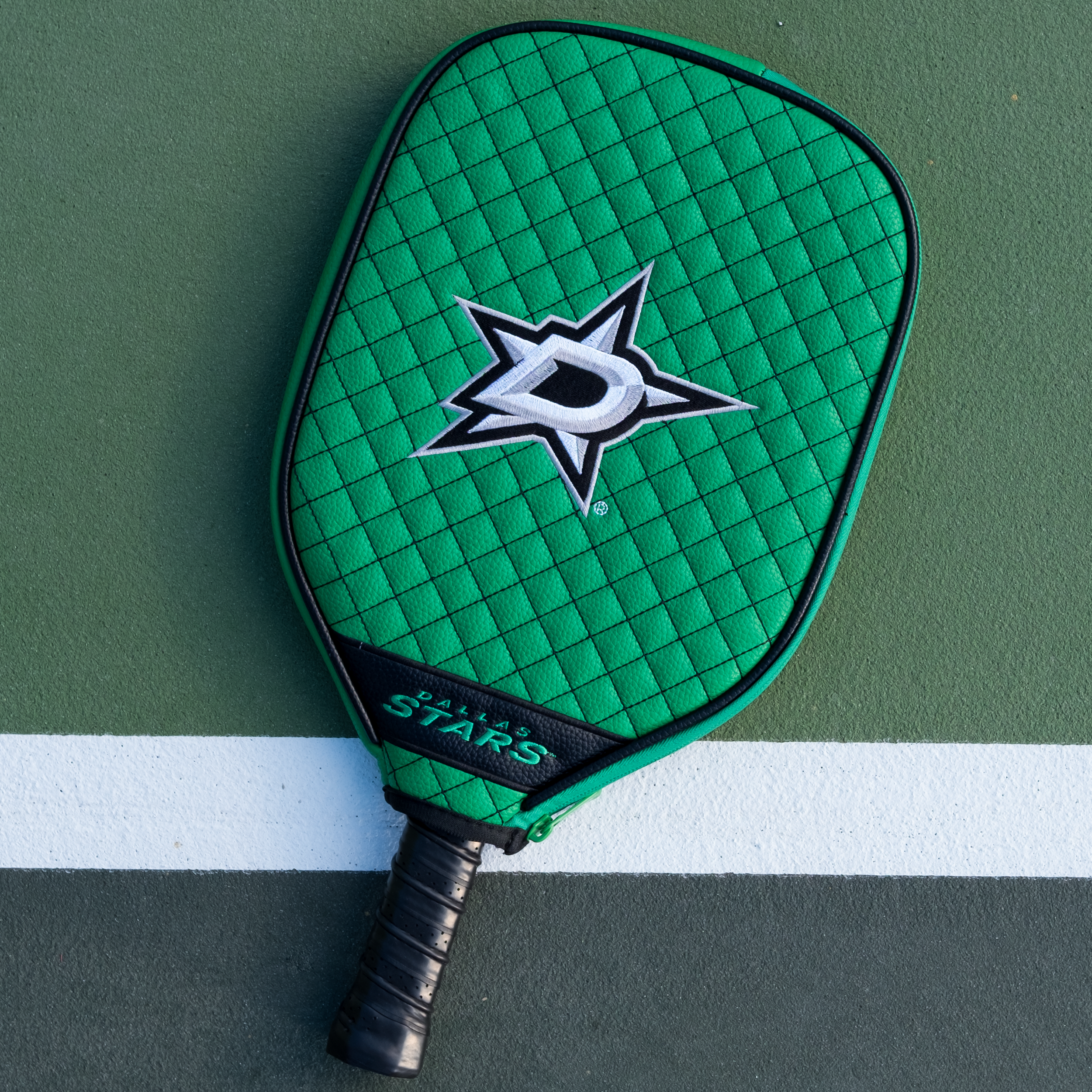 Dallas Stars Quilted Pickleball Paddle Cover (Dark Green)