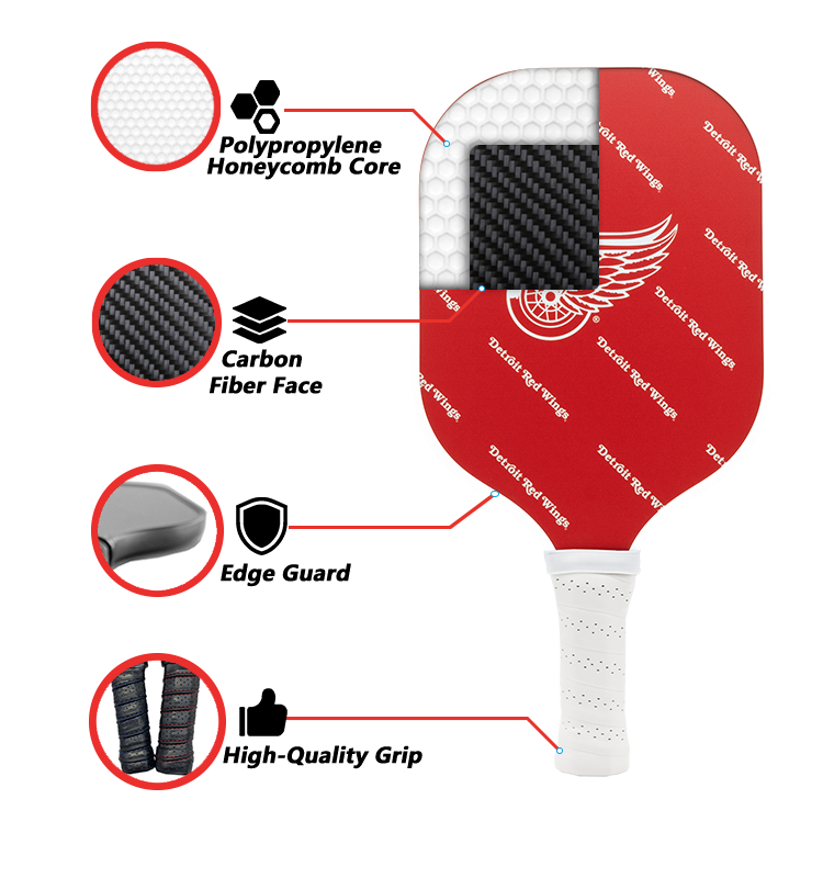 Detroit Red Wings Pickleball Paddle