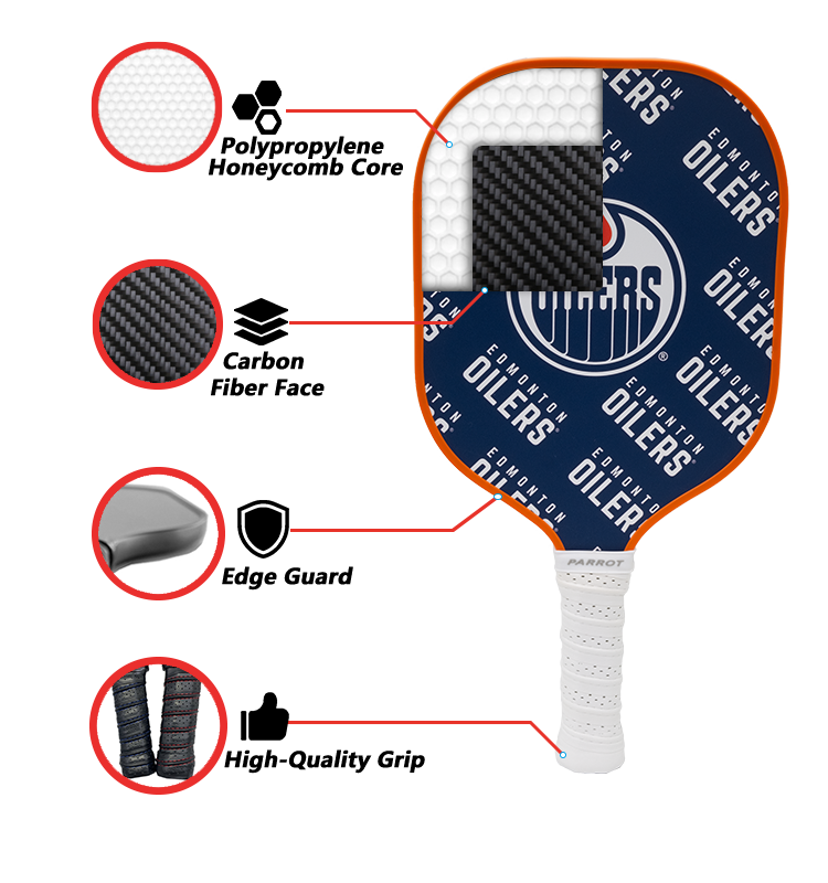 Edmonton Oilers Pickleball Paddle