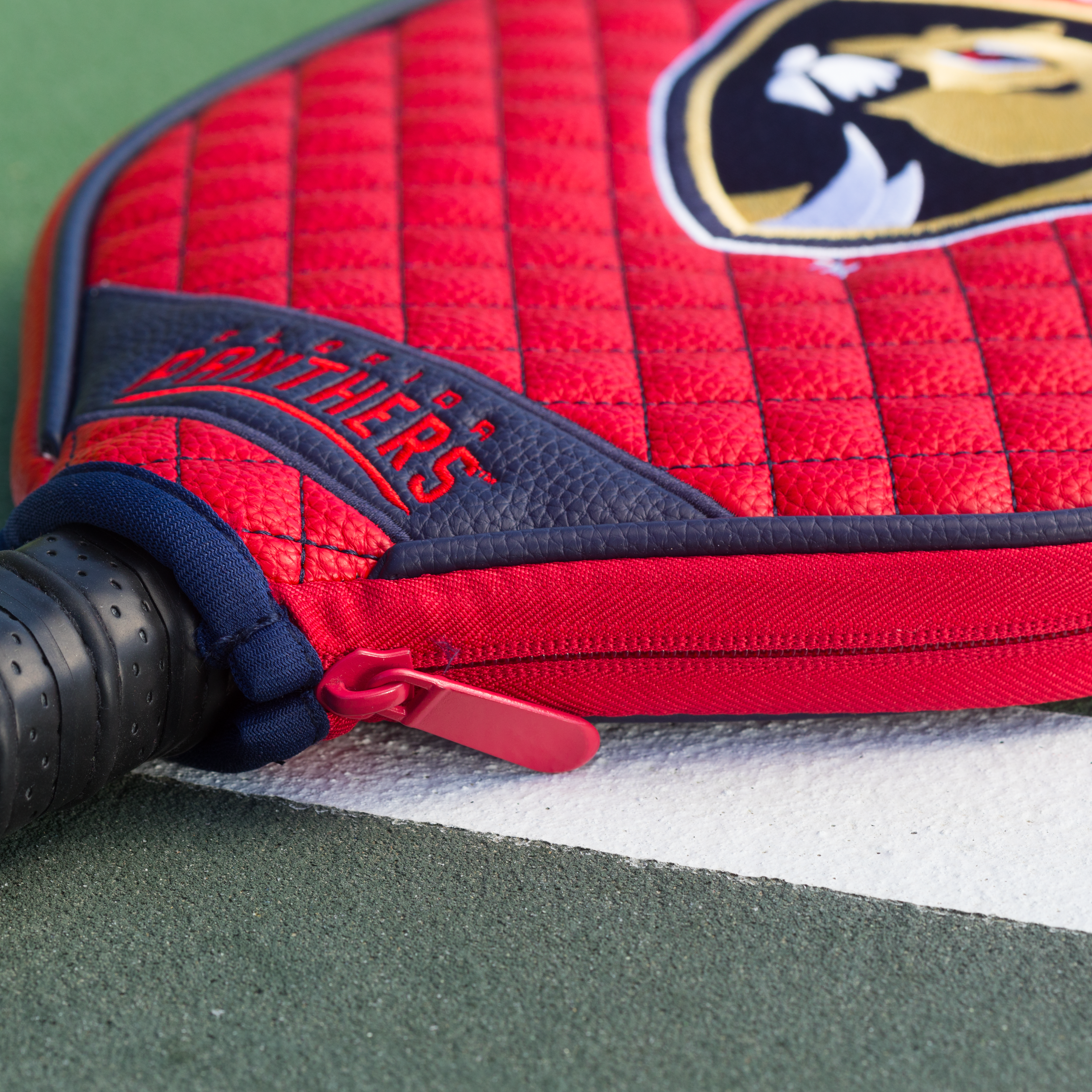 Florida Panthers Quilted Pickleball Paddle Cover (Red)