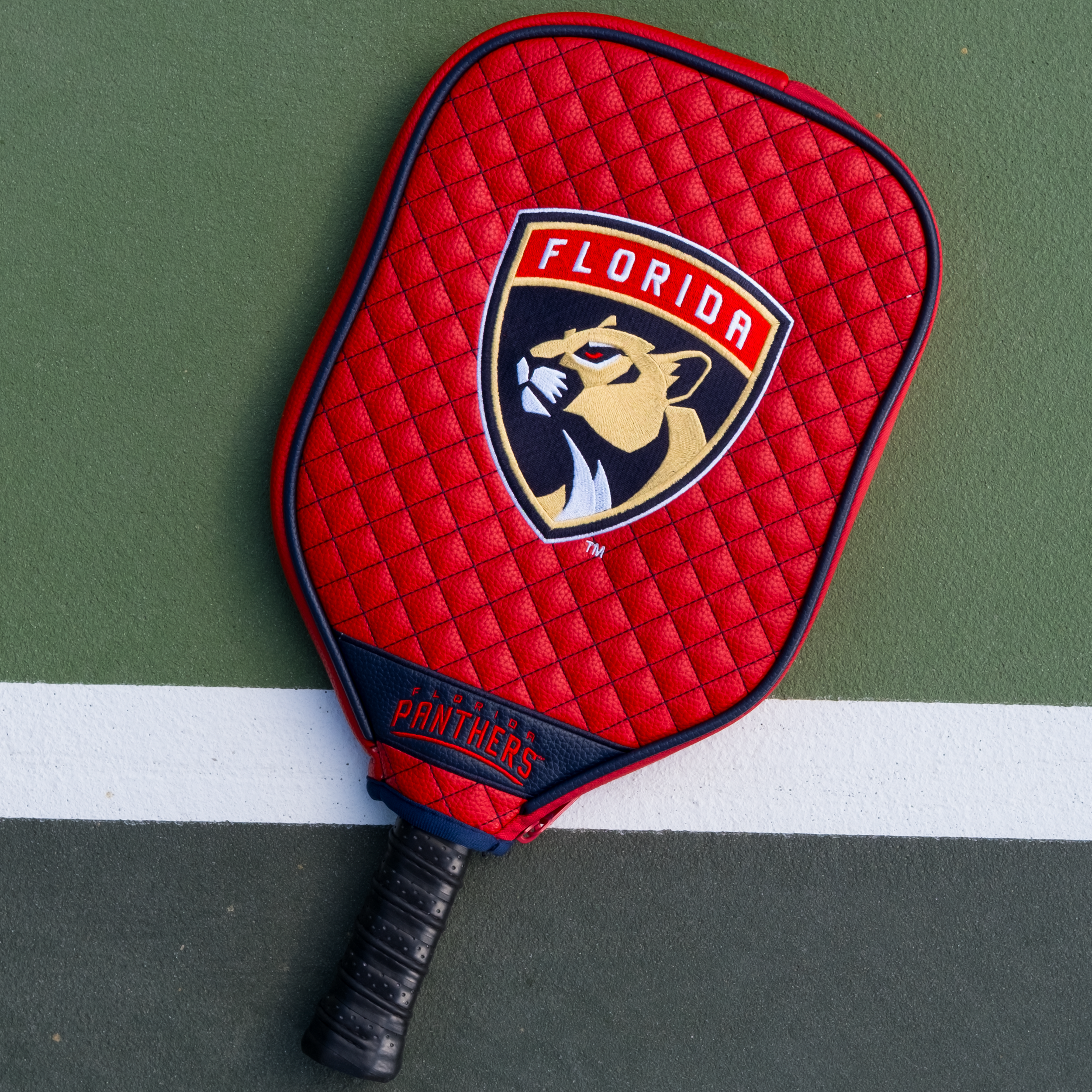 Florida Panthers Quilted Pickleball Paddle Cover (Red)