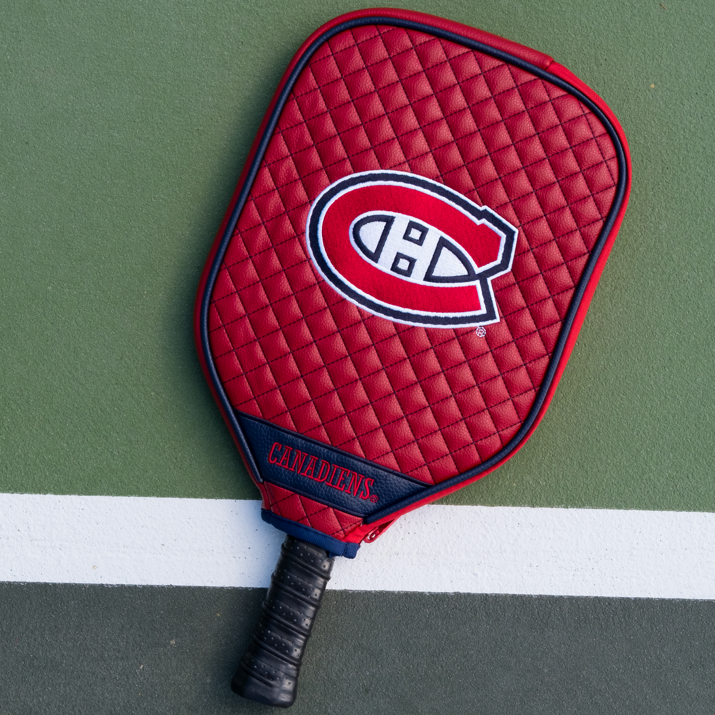 Montreal Canadiens Quilted Pickleball Paddle Cover (Dark Red)