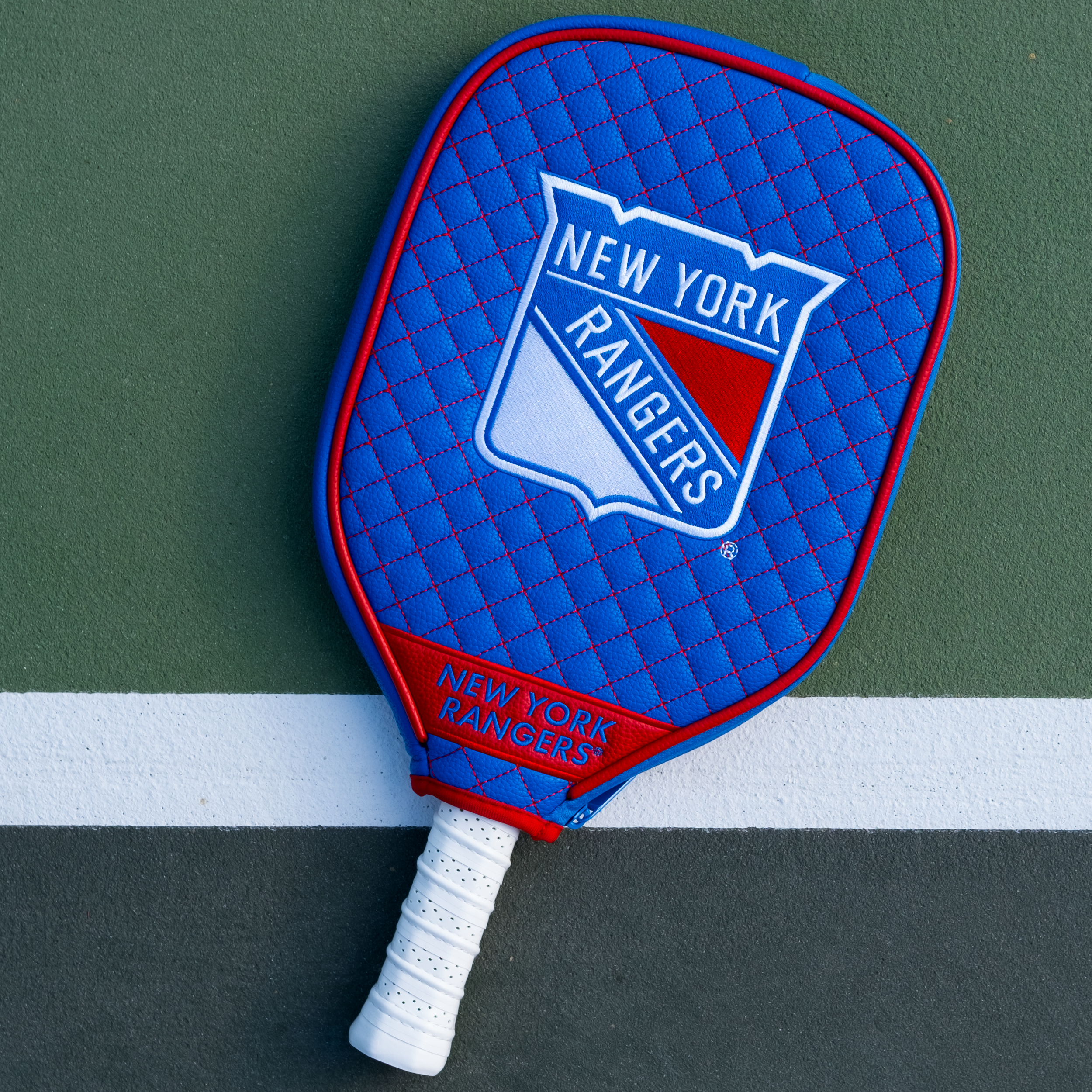 New York Rangers Quilted Pickleball Paddle Cover (Royal)