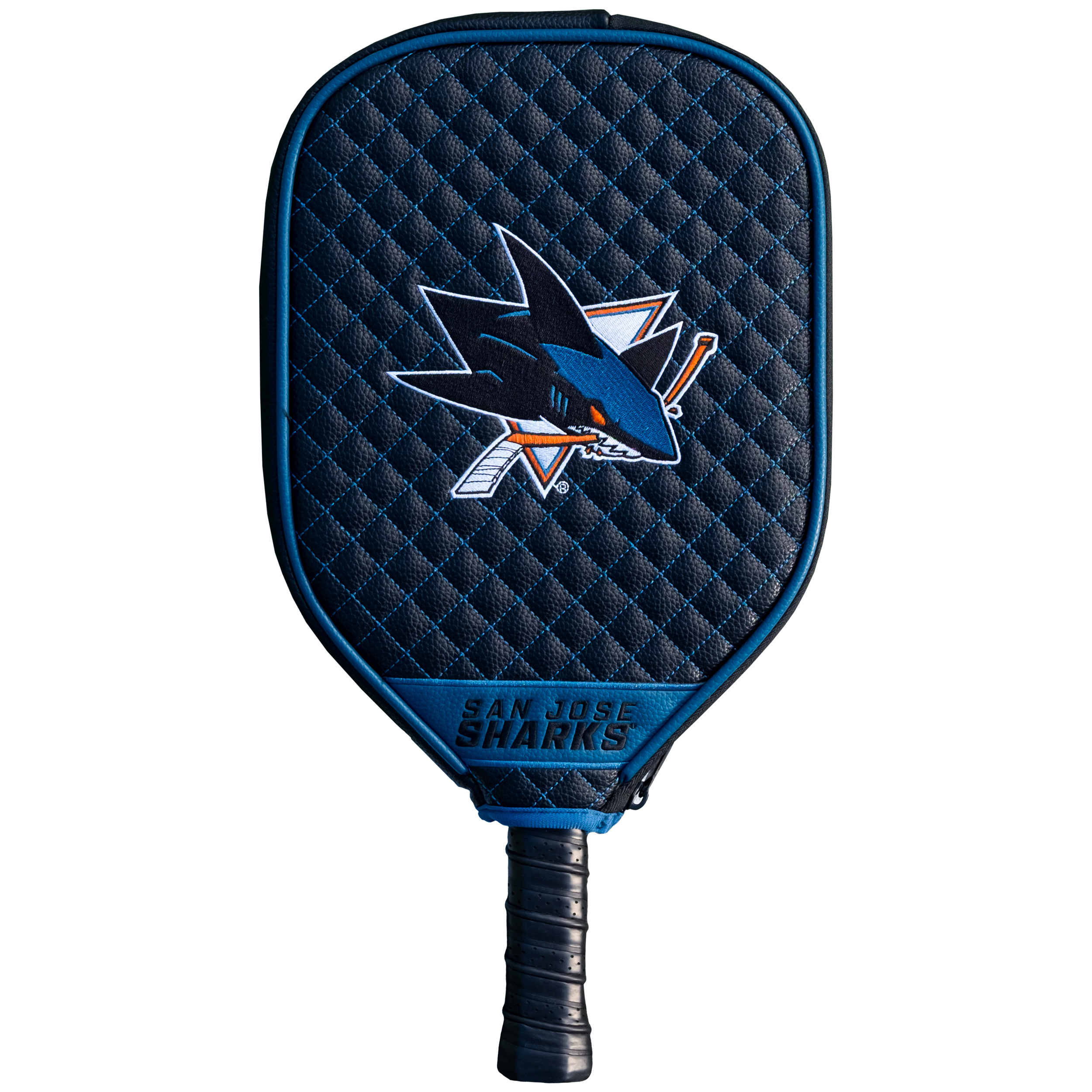 San Jose Sharks Quilted Pickleball Paddle Cover (Black)