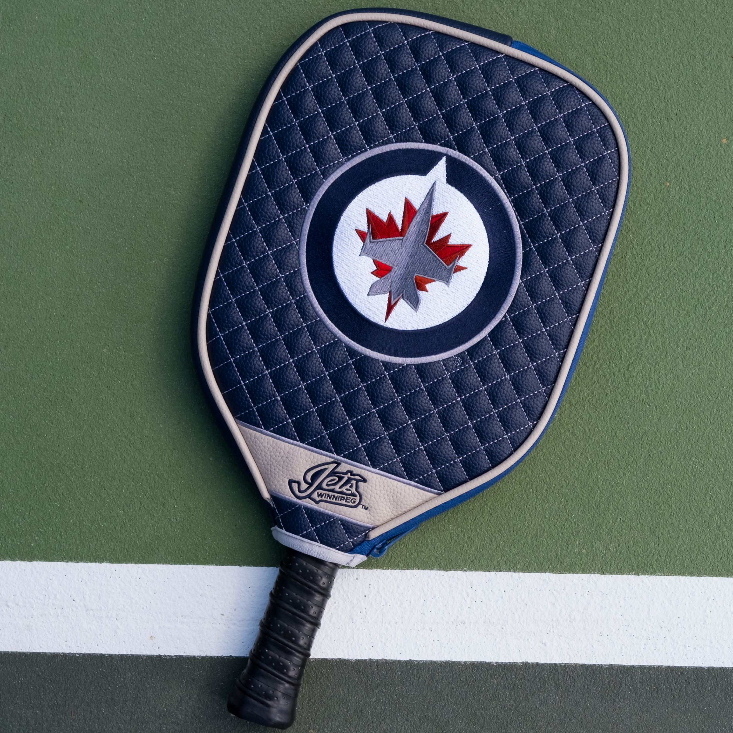 Winnipeg Jets Quilted Pickleball Paddle Cover (Navy)