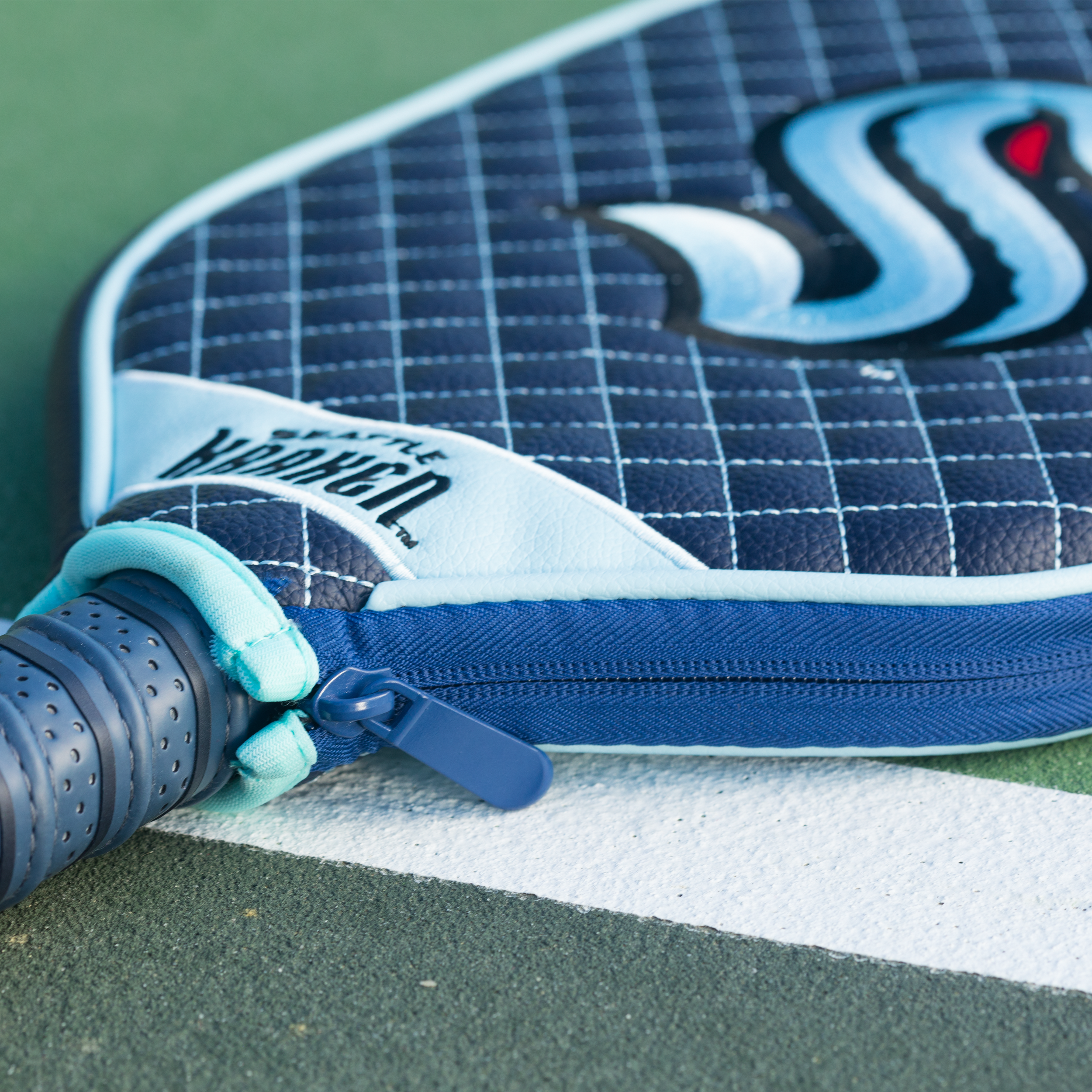 Seattle Kraken Quilted Pickleball Paddle Cover (Navy)