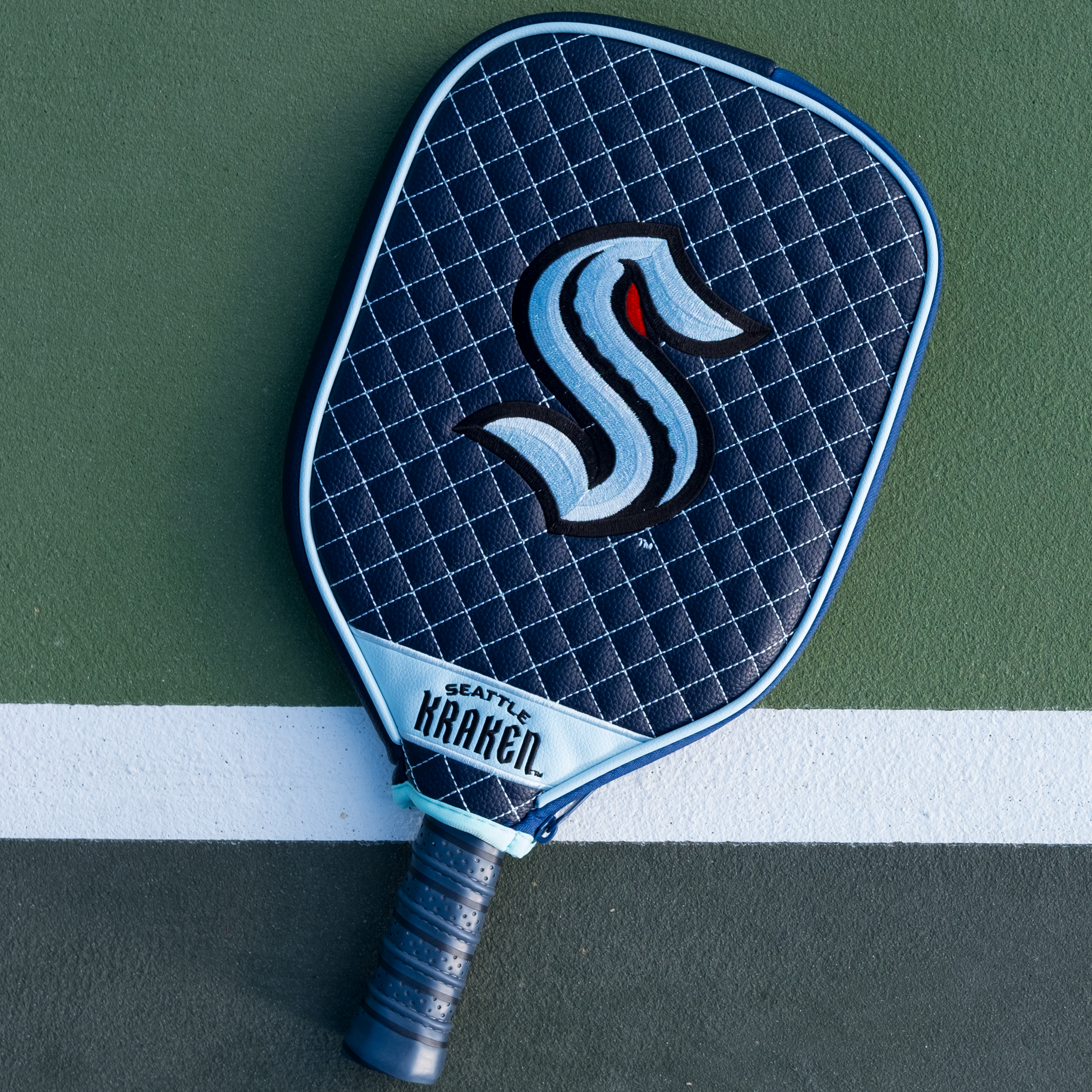 Seattle Kraken Quilted Pickleball Paddle Cover (Navy)