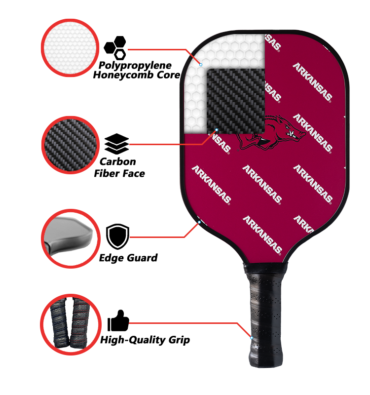 Arkansas Razorbacks Pickleball Paddle