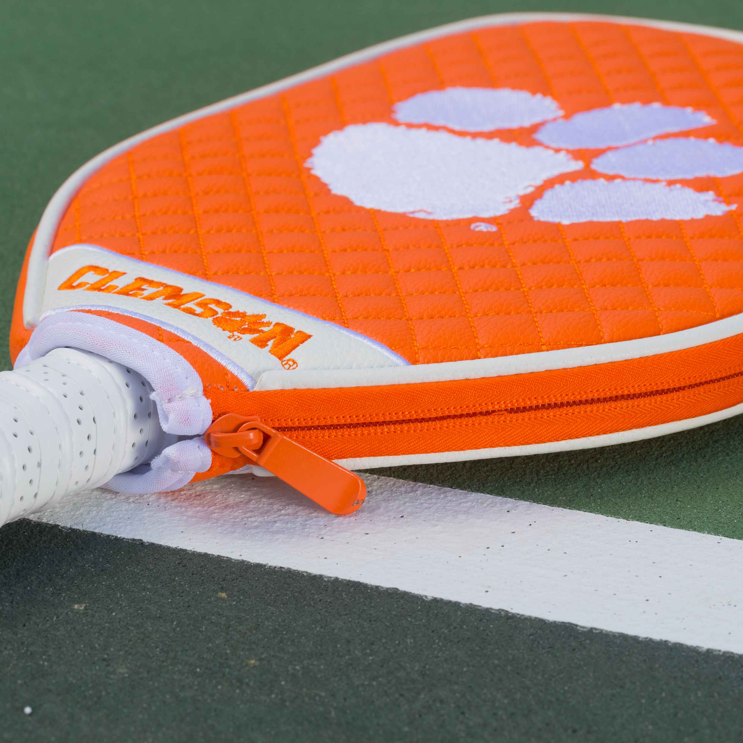 Clemson Tigers Quilted Pickleball Paddle Cover (Orange)