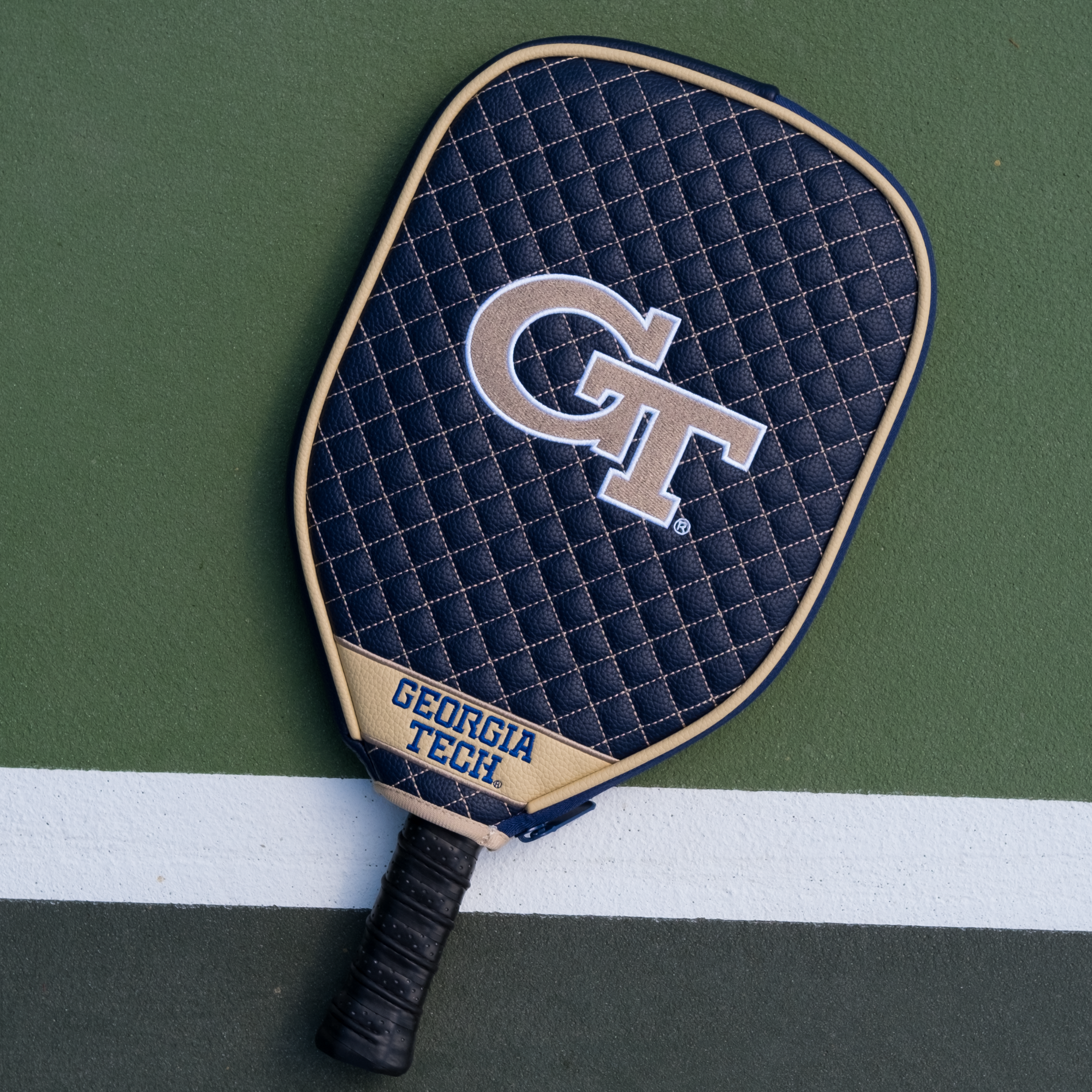 Georgia Tech Yellowjackets  Quilted Pickleball Paddle Cover (Navy)