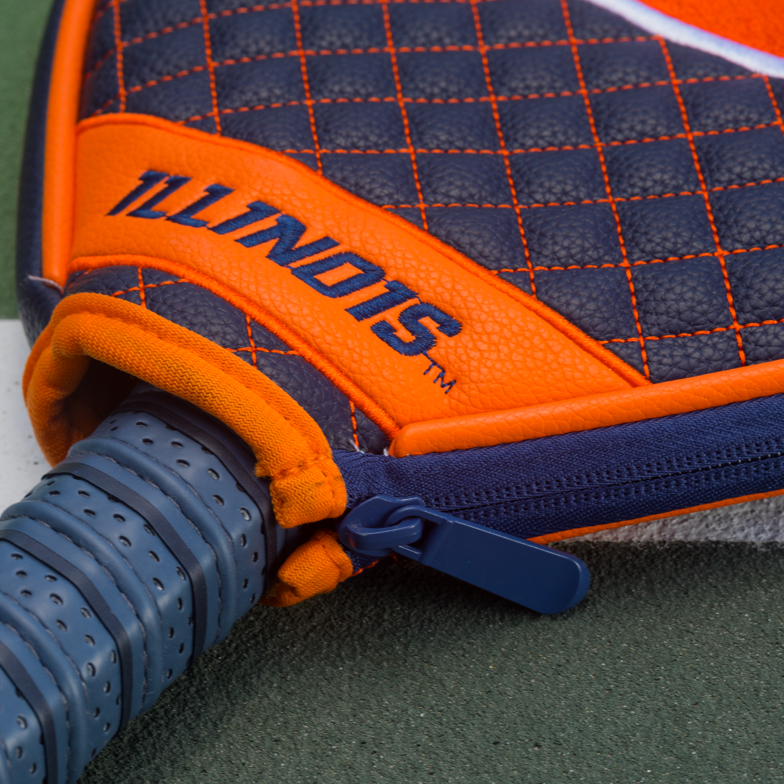 Illinois Fighting Illini Quilted Pickleball Paddle Cover (Navy)