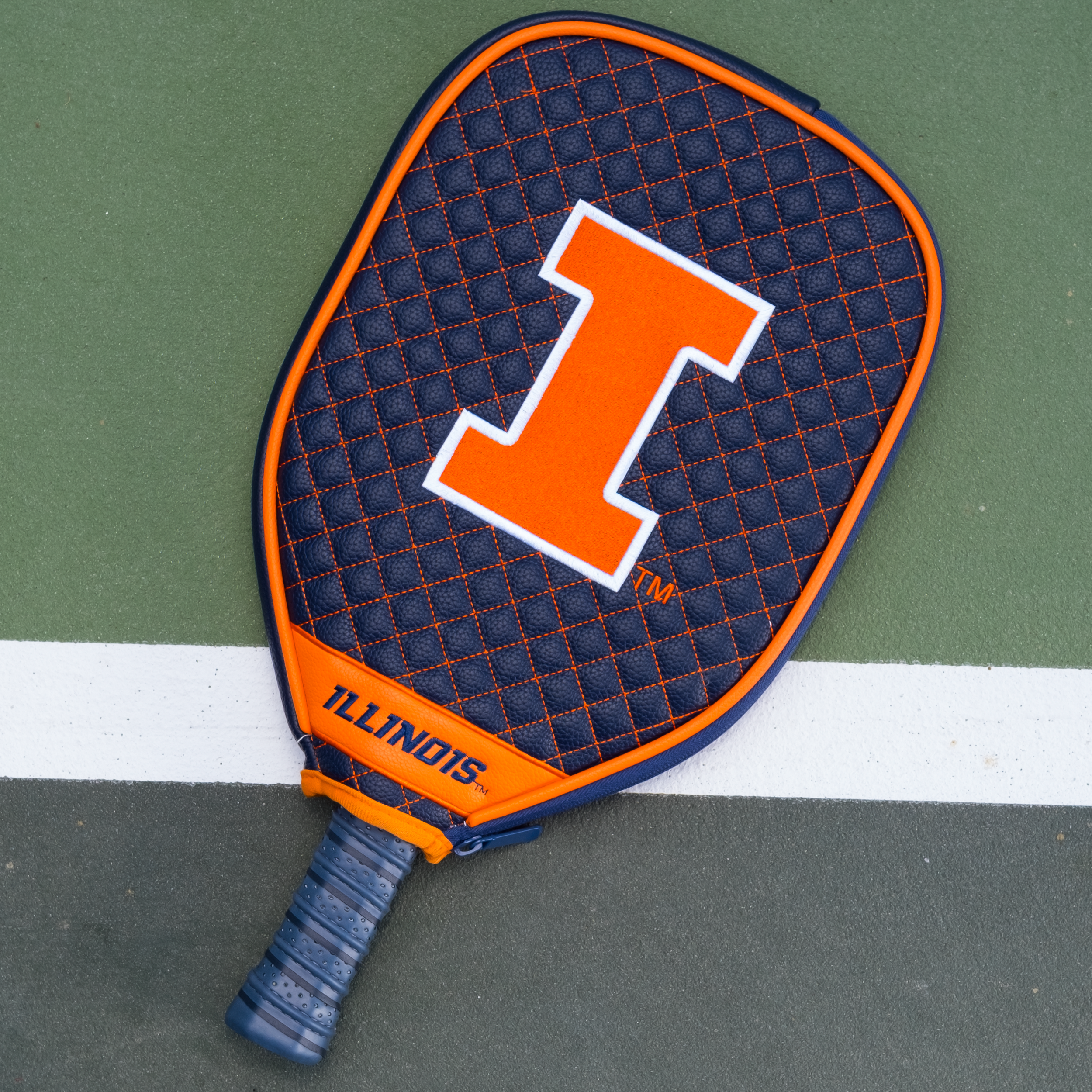 Illinois Fighting Illini Quilted Pickleball Paddle Cover (Navy)