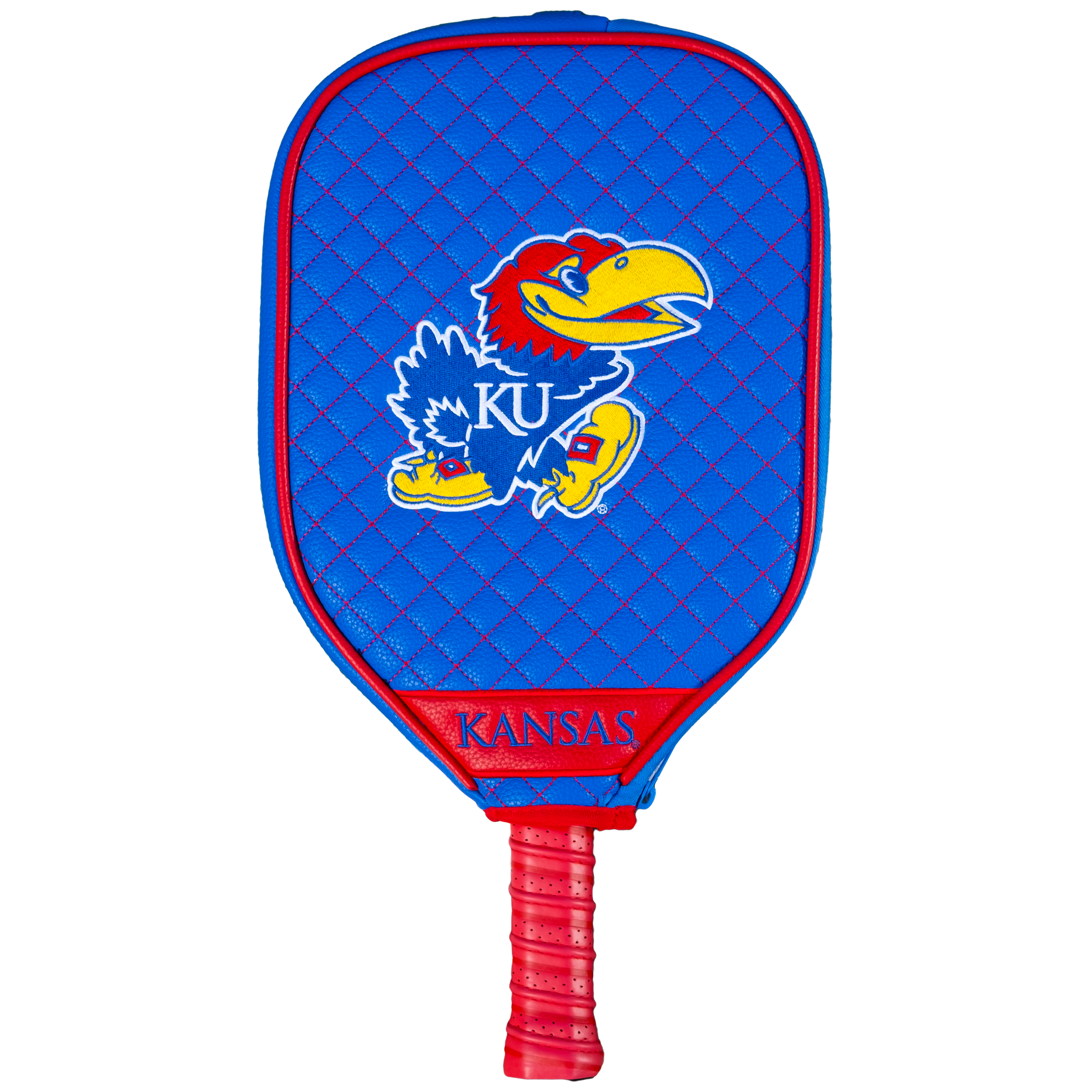 Kansas Jayhawks Quilted Pickleball Paddle Cover (Royal)