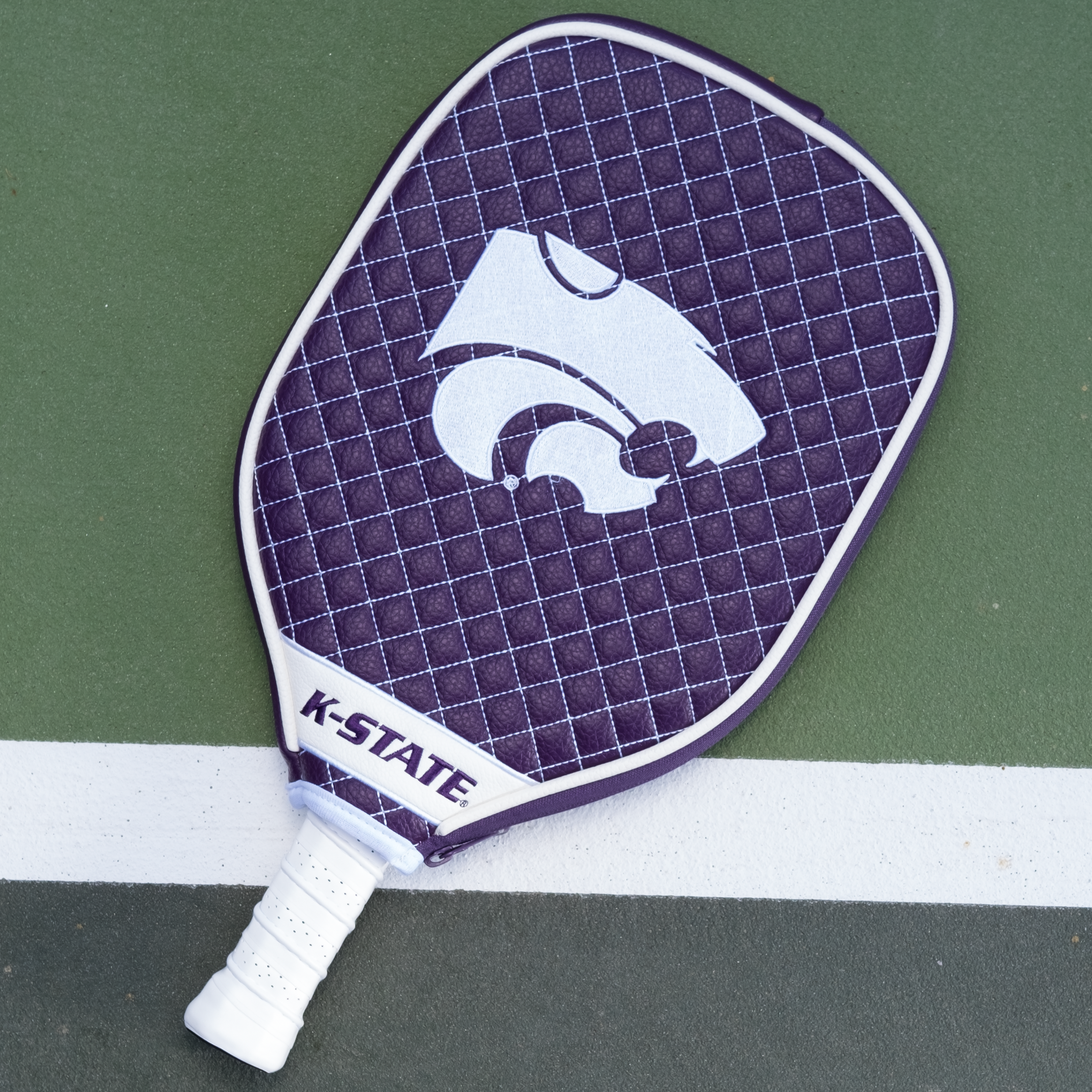 Kansas State Wildcats Quilted Pickleball Paddle Cover (Purple)