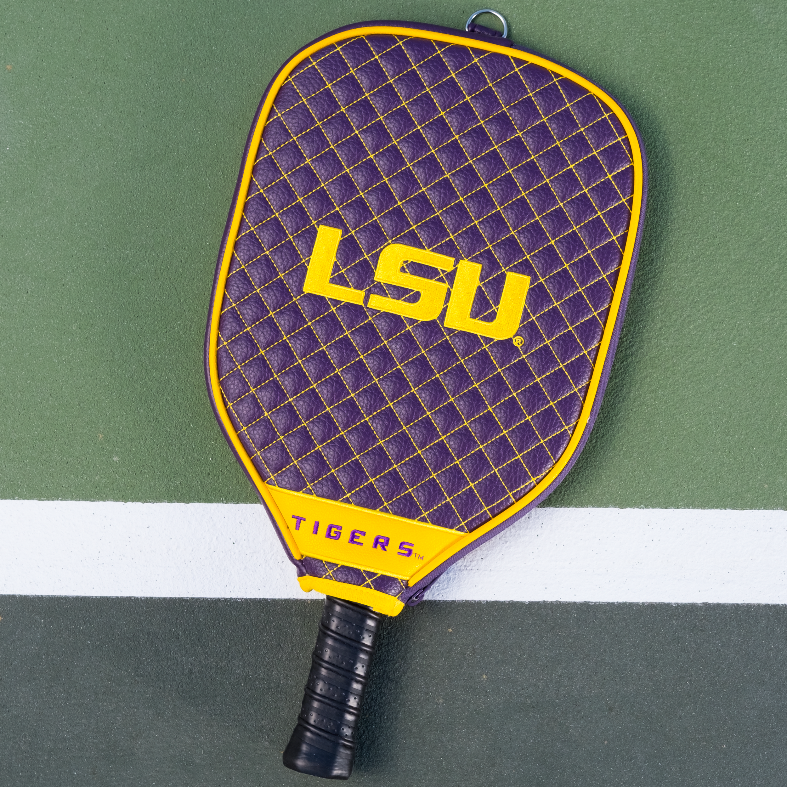 Lsu Tigers Quilted Pickleball Paddle Cover (Purple)