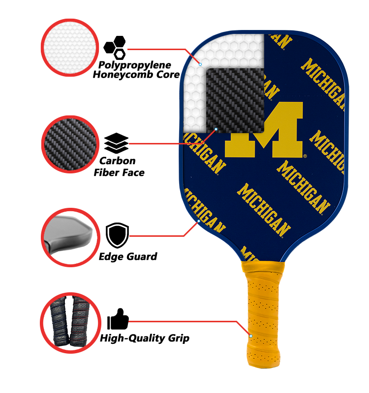 Michigan Wolverines Pickleball Paddle