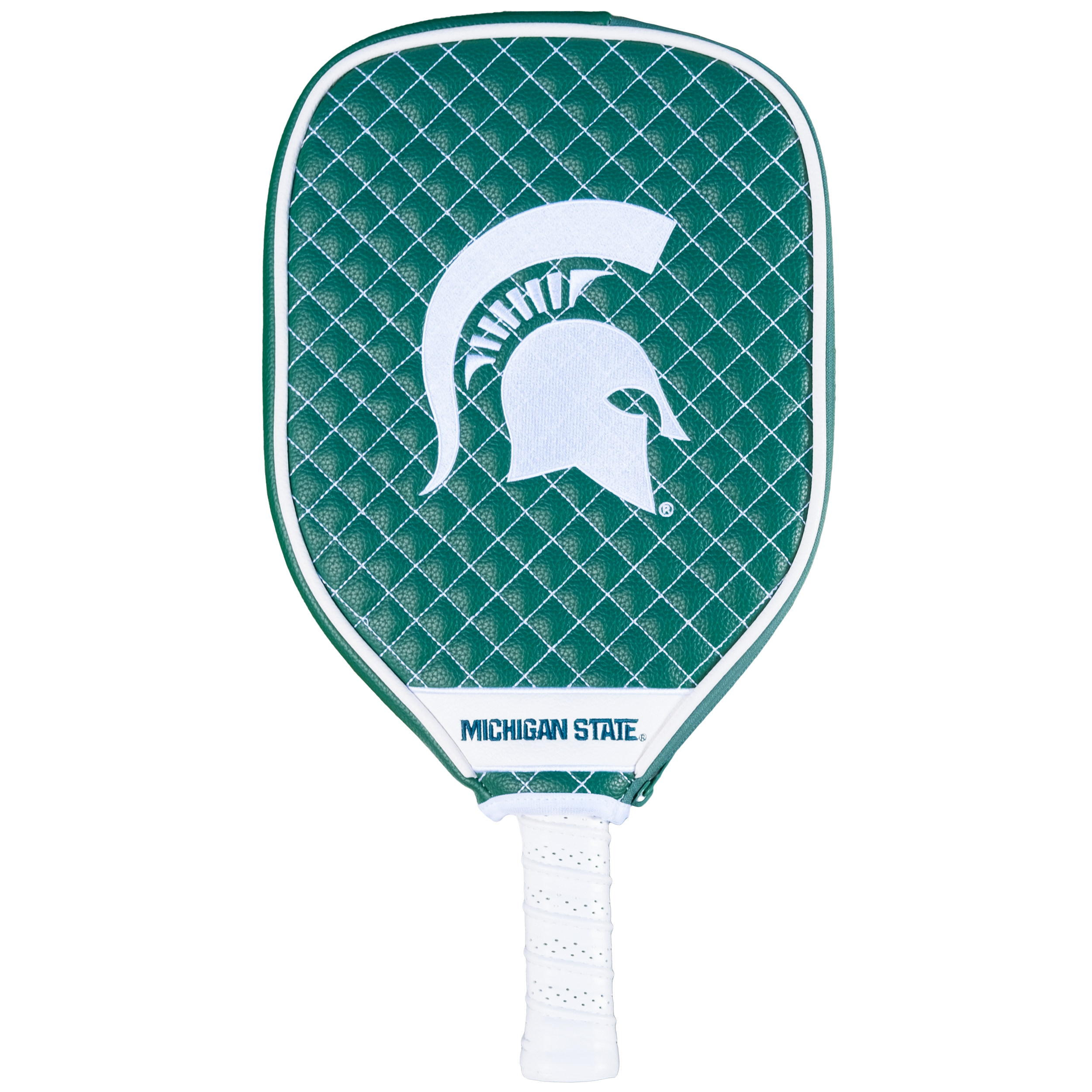 Michigan State Spartans Quilted Pickleball Paddle Cover (Dark Green)