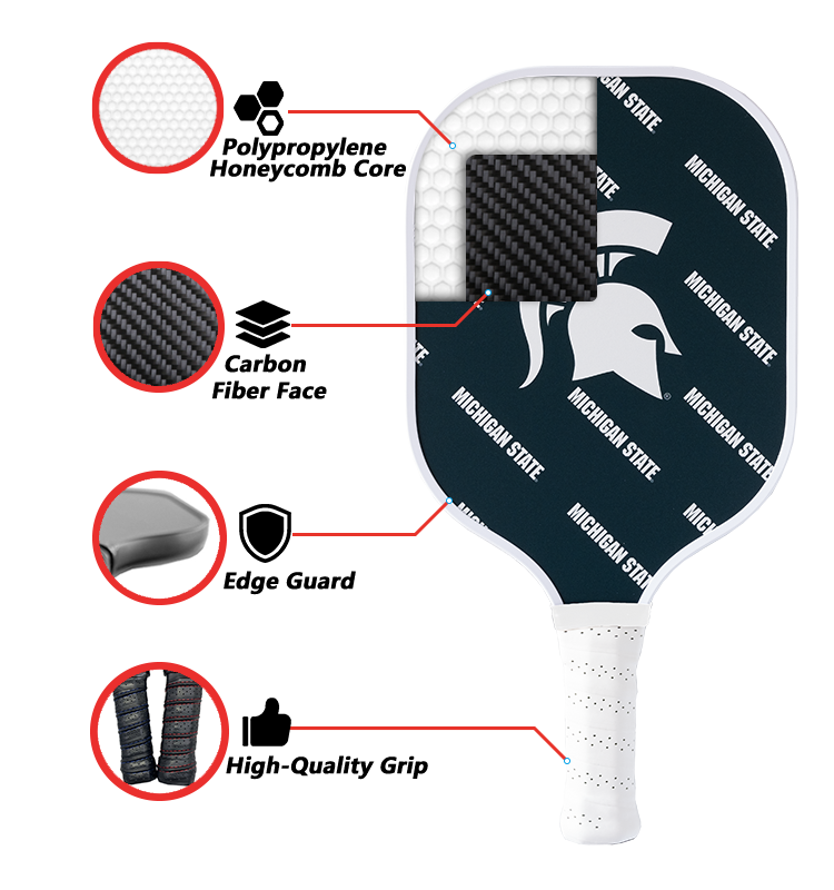 Michigan State Spartans Pickleball Paddle