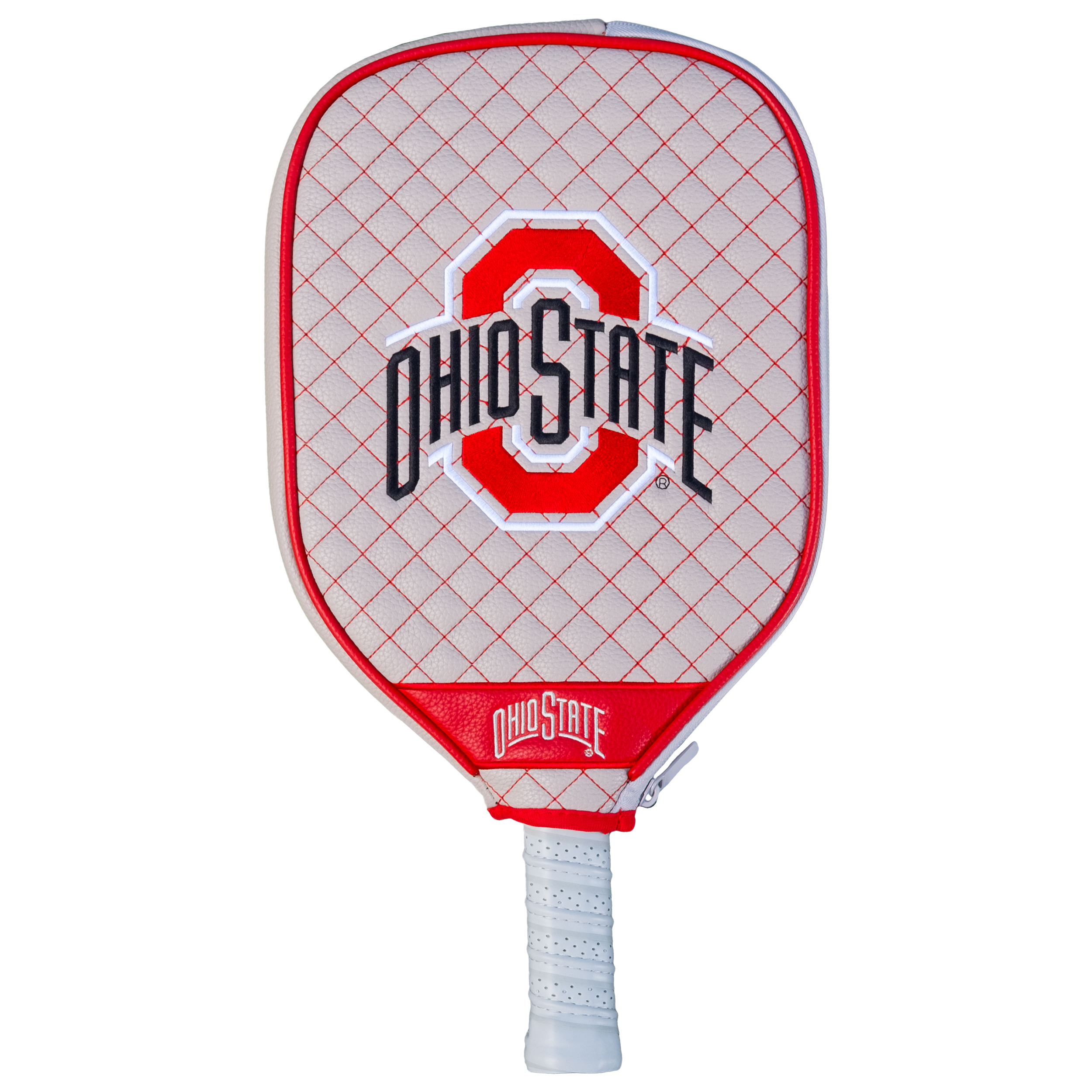 Ohio State Buckeyes Quilted Pickleball Paddle Cover (Gray)