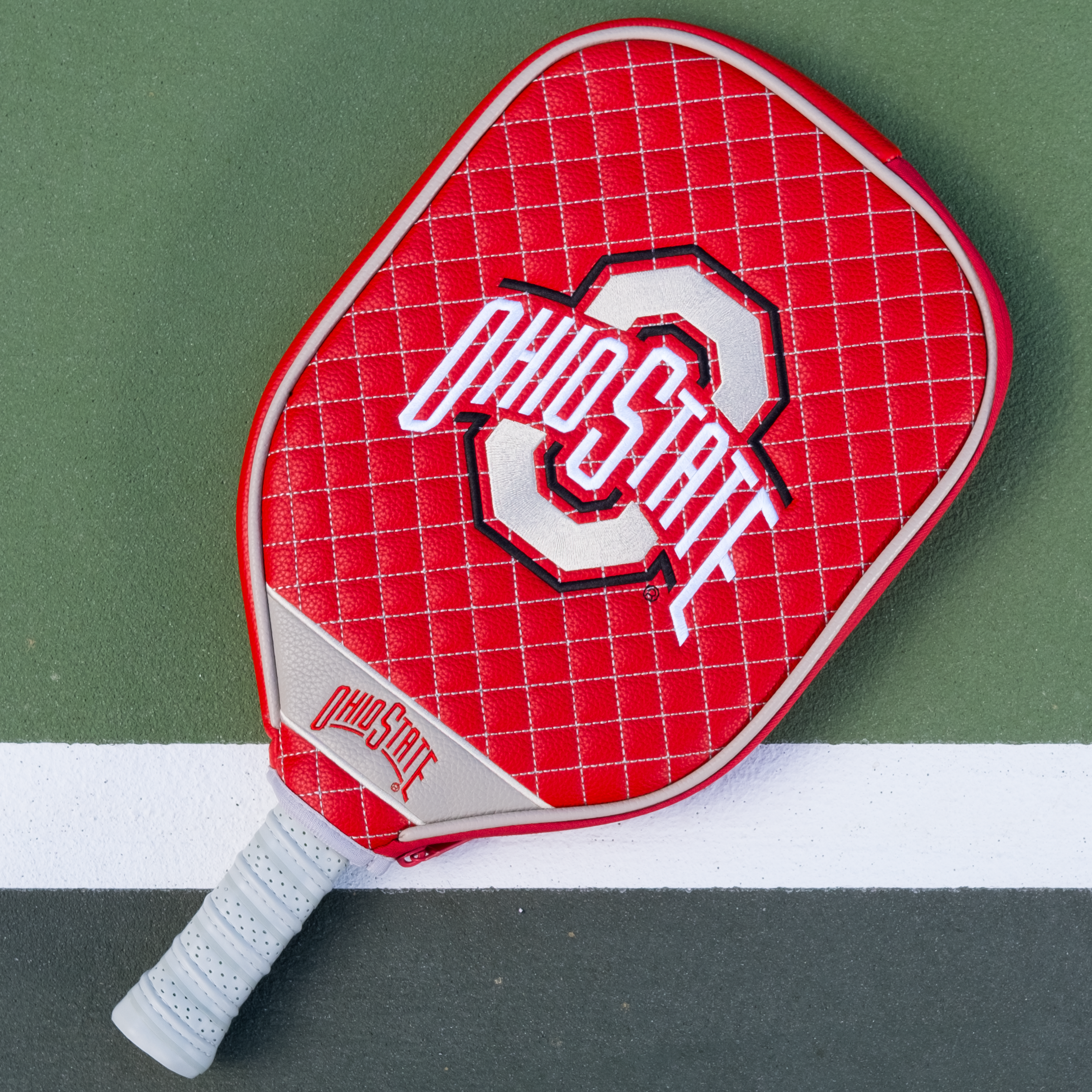 Ohio State Buckeyes Quilted Pickleball Paddle Cover (Red)