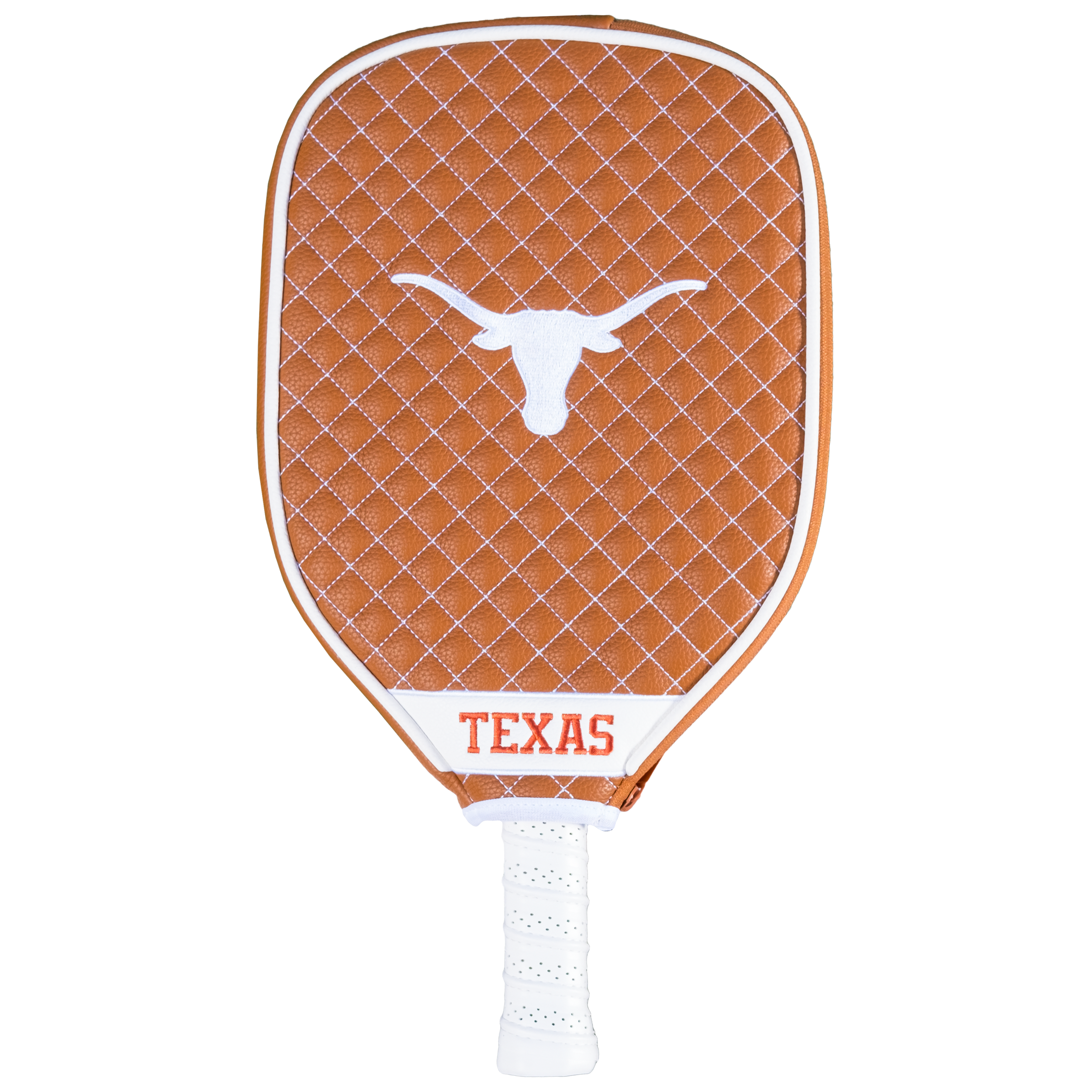 Texas Longhorns Quilted Pickleball Paddle Cover (Dark Orange)