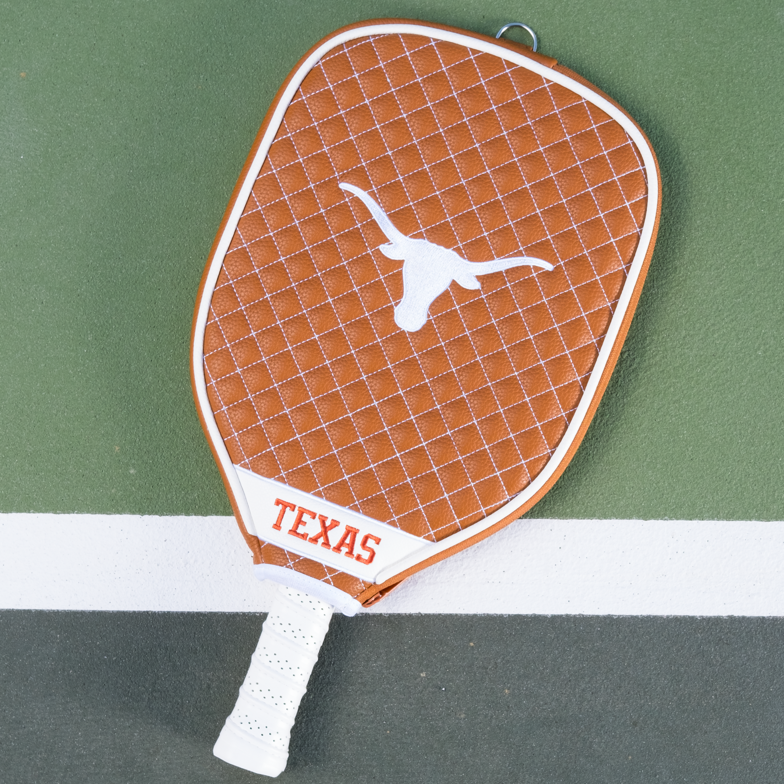 Texas Longhorns Quilted Pickleball Paddle Cover (Dark Orange)